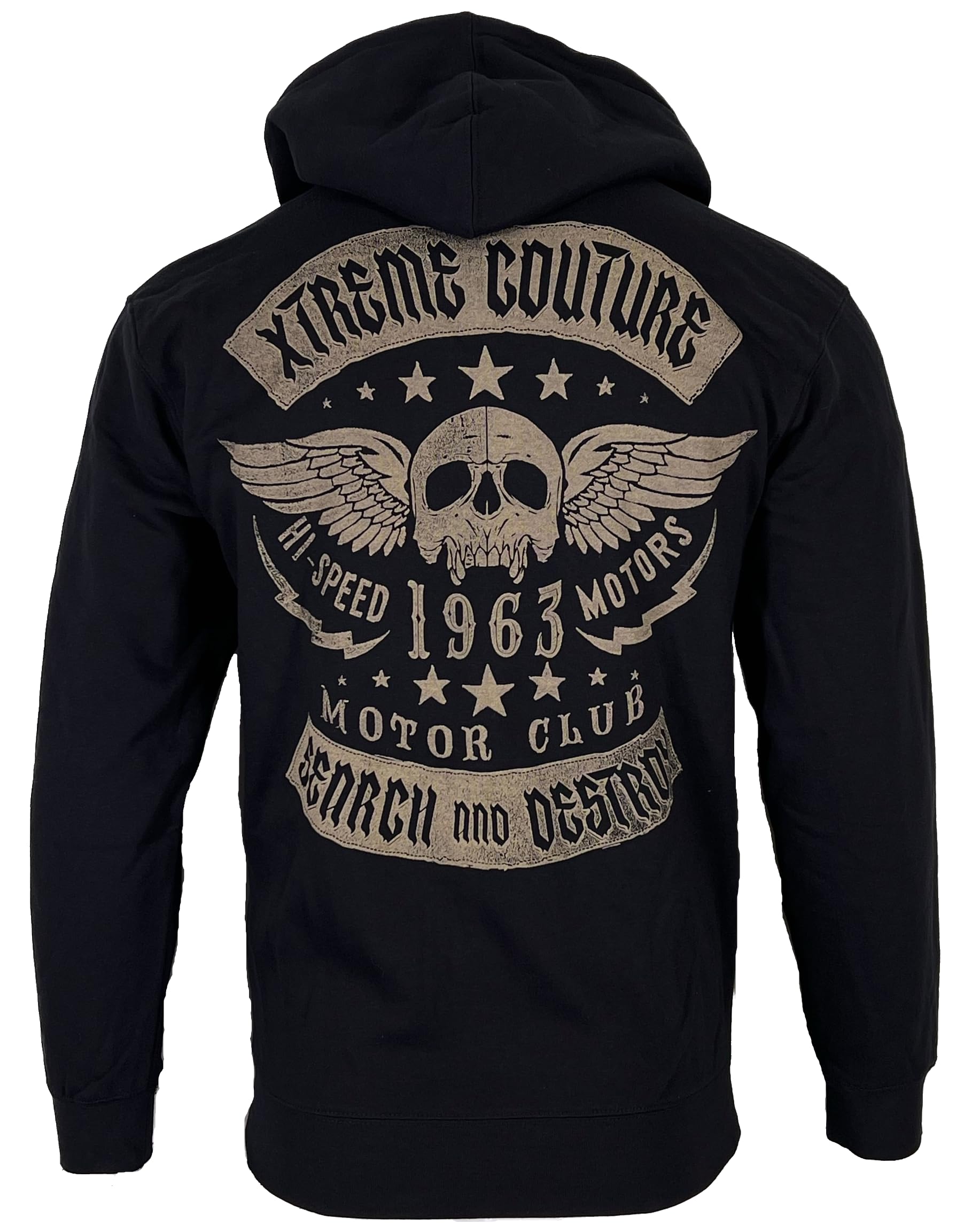 Xtreme Couture by Affliction Men's Faded Iron Black Hoodie - Size S | Premium Streetwear for Gym, Casual Wear & Outdoor Activities