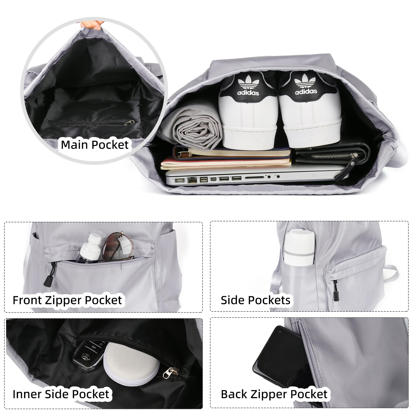 Waterproof Drawstring Backpack - Gym & Swim Bag for Men & Women | Sports & Travel