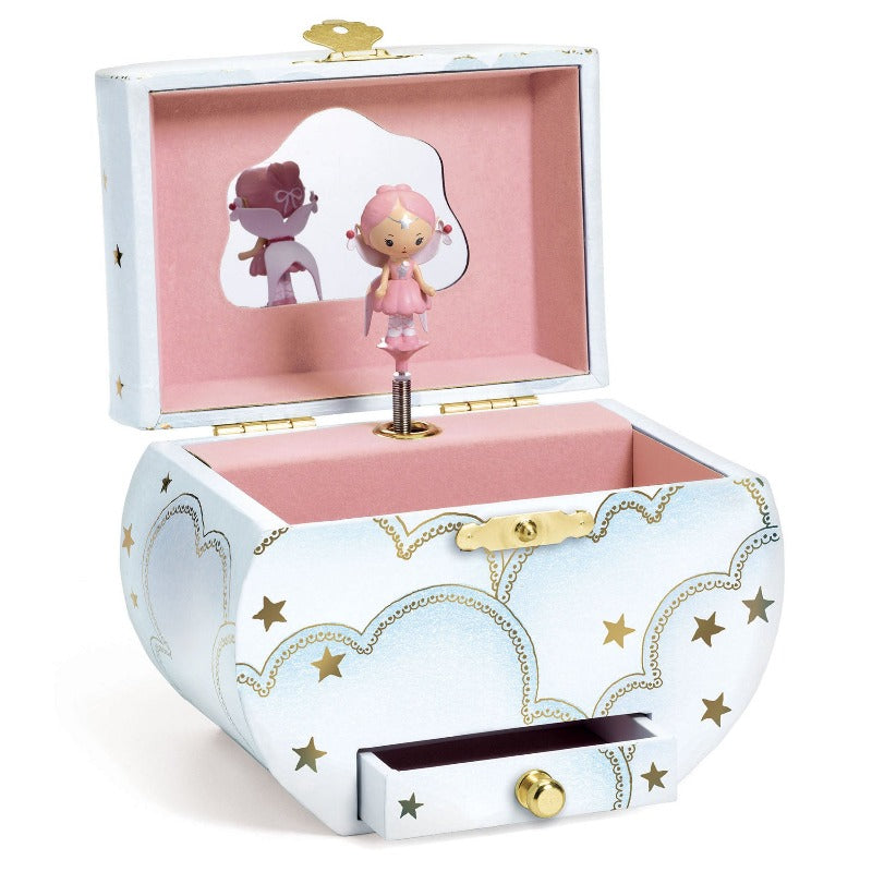 Elf Melody Jewelry Box - Elegant Music Jewelry Storage for Necklaces, Rings & Earrings - Perfect for Bedroom, Dresser & Gift Giving