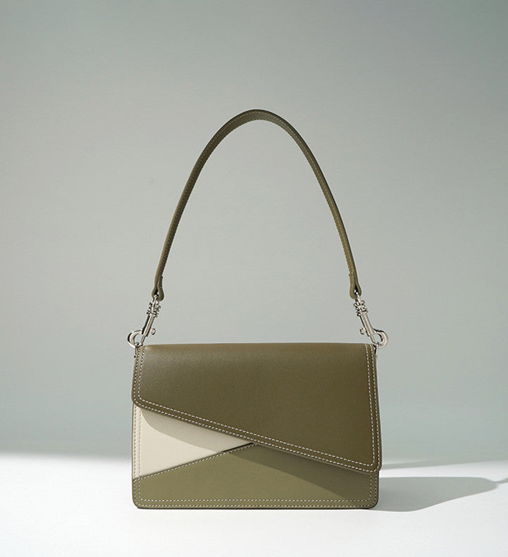 Modern Geometric Colorblock Crossbody Bag for Women - Stylish & Trendy Shoulder Purse for Work, Travel & Everyday Use