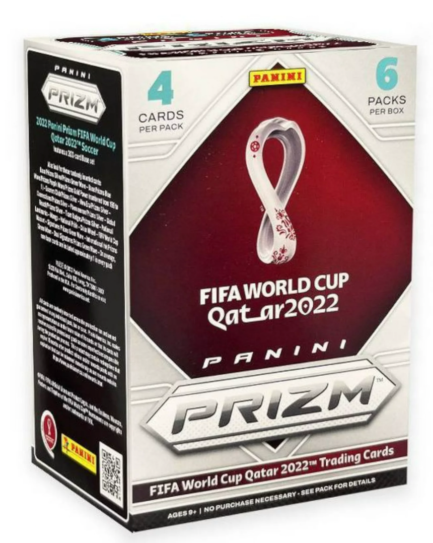 2022 Panini Prizm World Cup Soccer Blaster Box - 6 Packs of Trading Cards - Collectible Soccer Cards for FIFA Fans - Perfect for Trading, Collecting, and Displaying at Home or Office