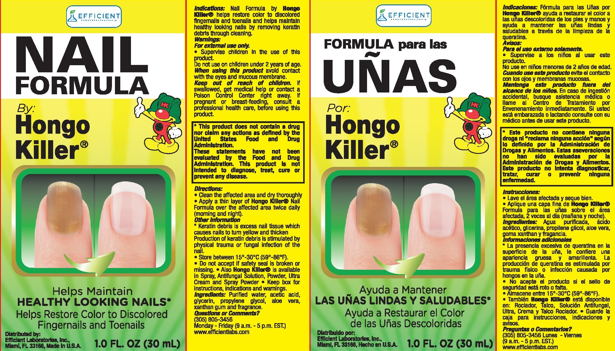 Fungal Nail Treatment - Hongo Killer Nail Formula for Stronger, Healthier Nails | Effective Toenail & Fingernail Repair Solution for Athletes, Swimmers & Active Lifestyles