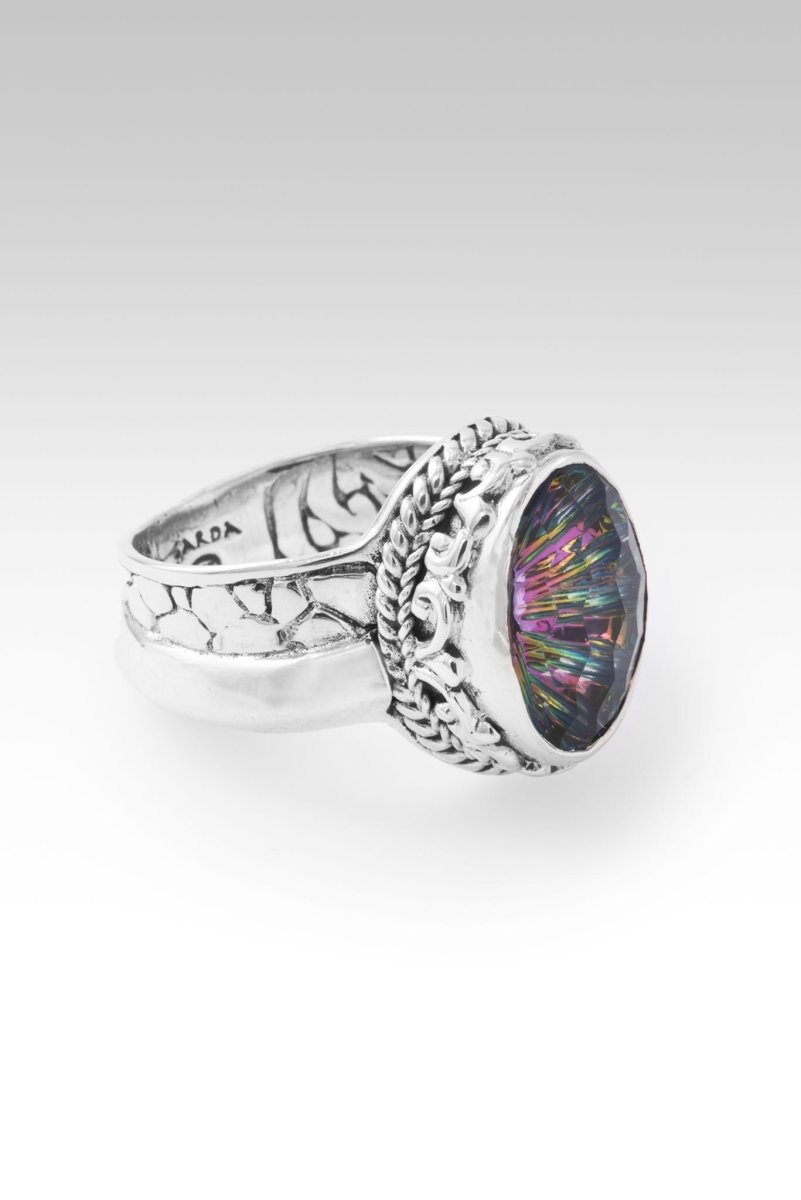 Blessings Persist Ring™ - Chrome Chameleon™ Mystic Quartz Jewelry for Women, Elegant Adjustable Statement Ring for Everyday Wear, Gift for Her, Spiritual Healing Crystal Accessory | Perfect for Meditation, Yoga & Special Occasions