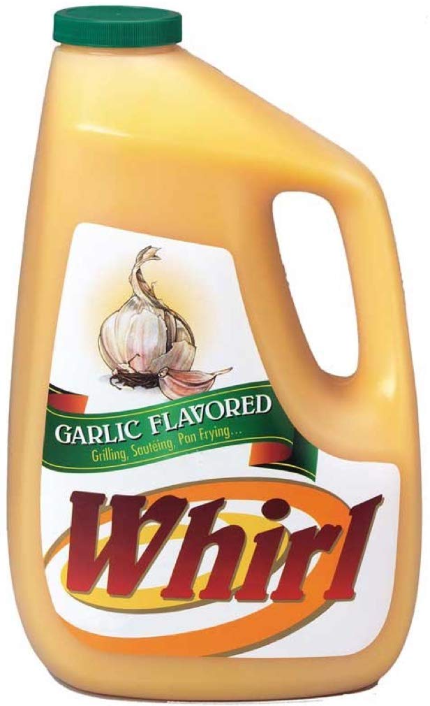 Garlic Whirl Butter-Flavored Oil - 1 Gallon Bulk Size (3 per Case) - Perfect for Cooking, Baking & Restaurant Use