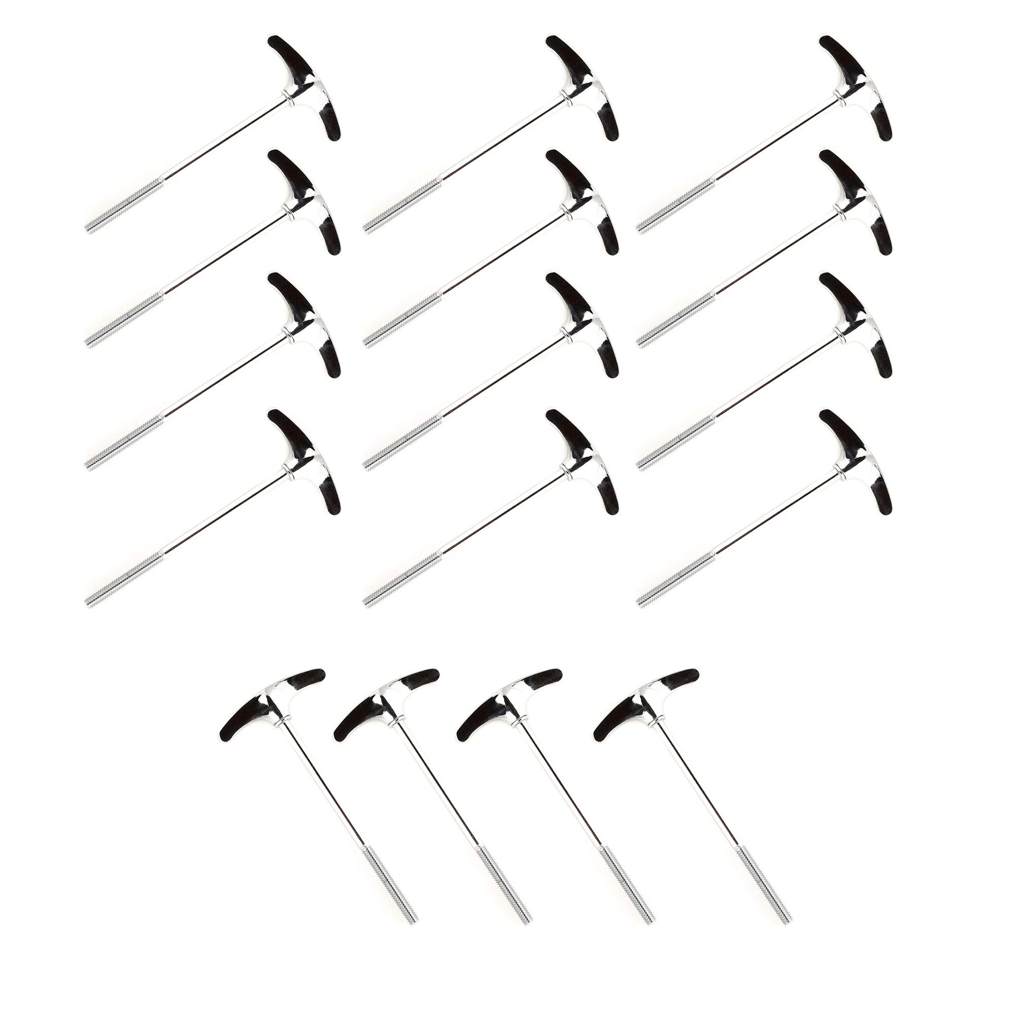 Ludwig Classic Bass Drum T-Rods with Washers - 16 Pack Bundle | Premium Drum Hardware for Professional Drummers | Perfect for Live Performances & Studio Recordings