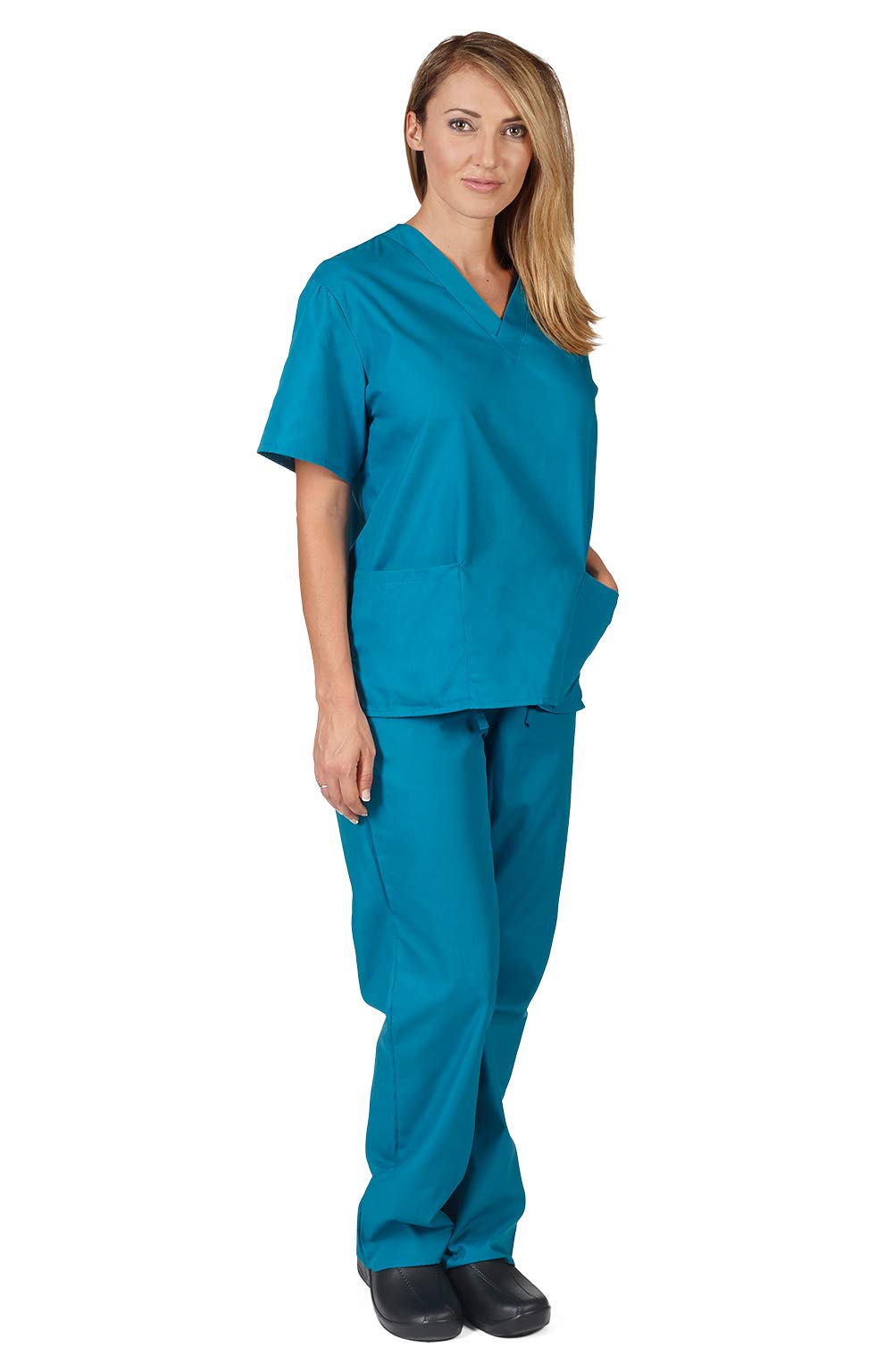 Premium Women's Medical Scrub Set - 6-Pack Comfortable Nursing Uniforms with V-Neck Top & Elastic Waist Pants for Healthcare Professionals - Perfect for Hospitals, Clinics & Long Shifts