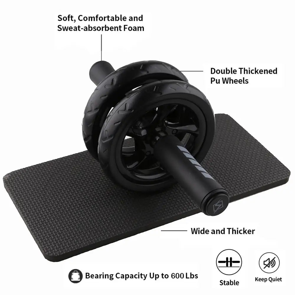 Ab Wheel Roller for Core Strength & Abs Workout - Home Gym Equipment for Men & Women - Perfect for Fitness Training, Yoga & CrossFit