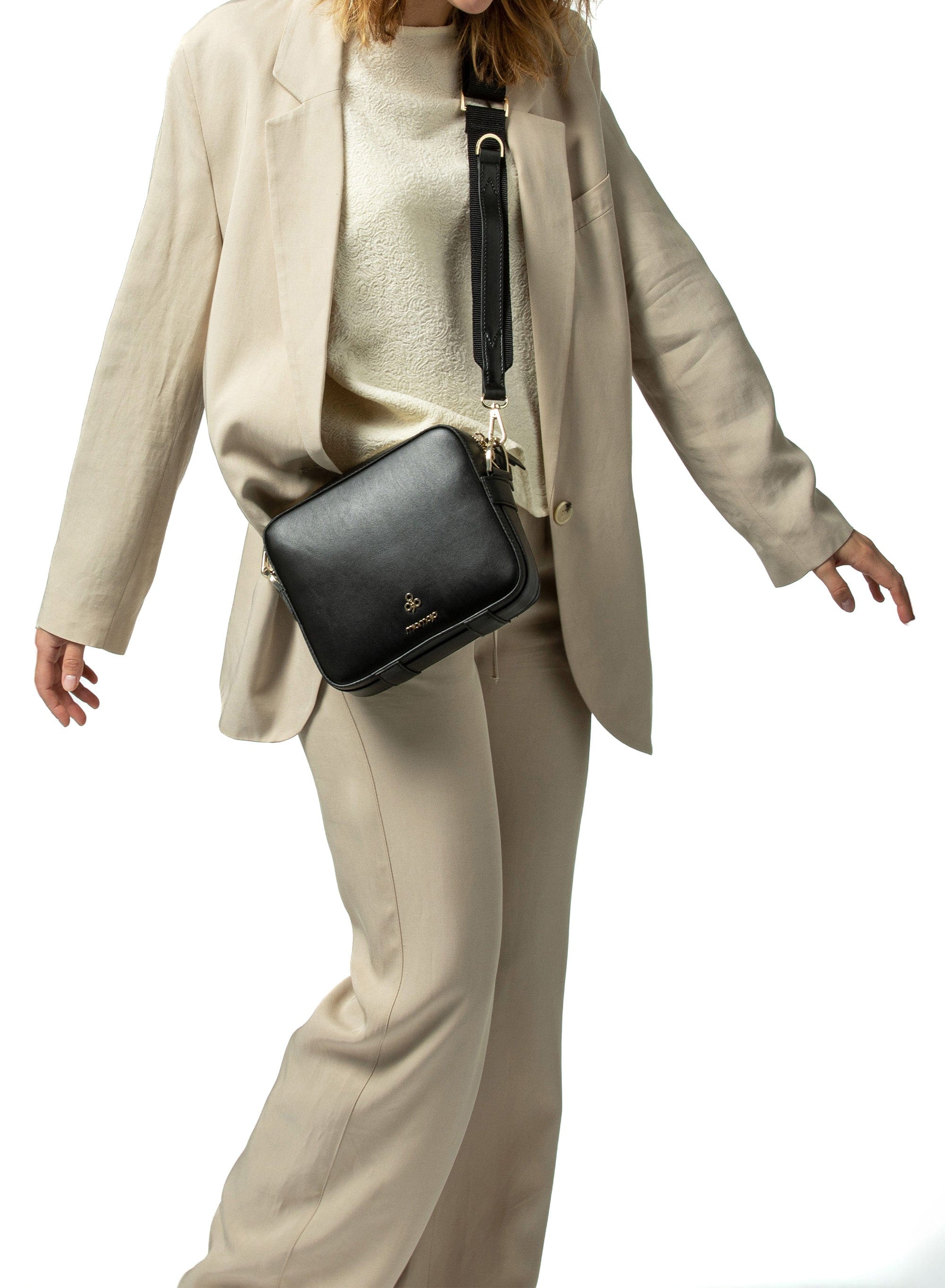 Dalila Vegan Leather Crossbody Bag for Women - Stylish Black Apple Leather Purse | Perfect for Work, Travel & Everyday Use