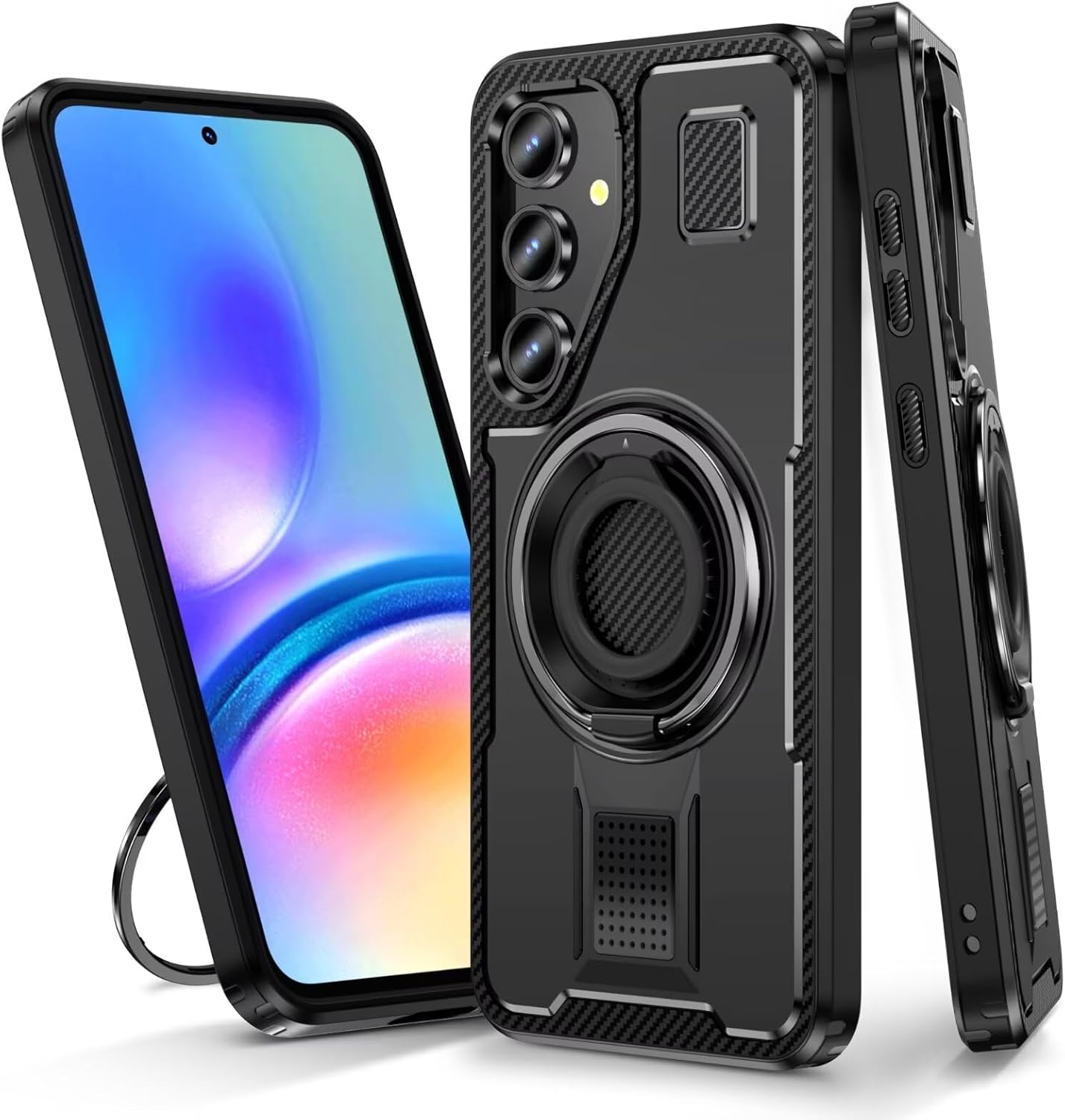 Samsung Galaxy S24/S25 Plus Slim Thin Hard Case with Stand - Protective Cover for Everyday Use, Travel & Work