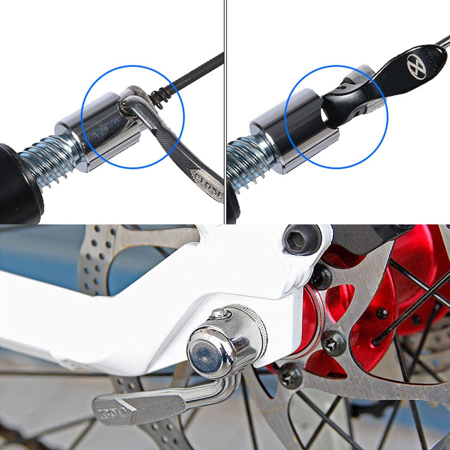 Quick Release Rear Wheel Skewer for Bicycle Trainer - Durable Bike Wheel Skewers for Indoor Cycling & Rear Wheel Tire Replacement - Perfect for Spin Bikes, Exercise Bikes & Home Workouts
