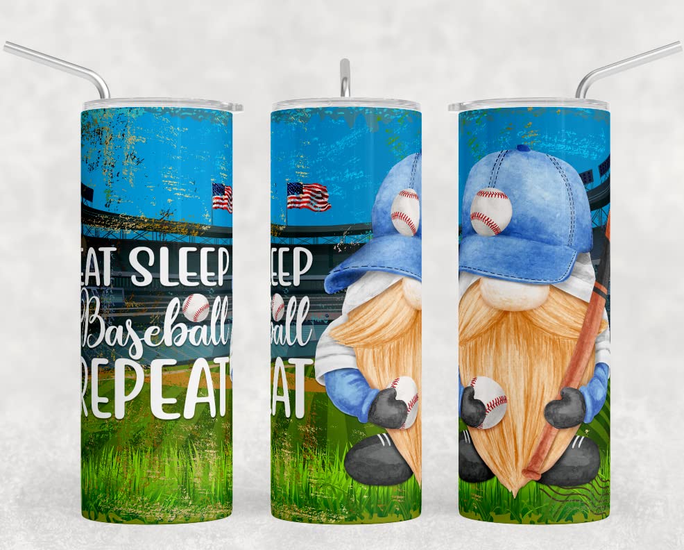 Custom Sublimation Gnome Tumbler - Heat Press Ready - 20oz Insulated Coffee Cup for Christmas Gifts, Home Decor & Office Use