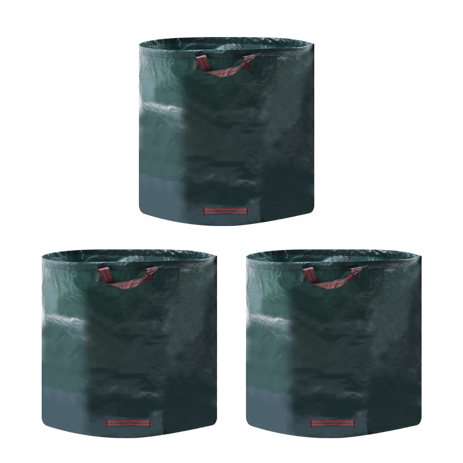 3-Pack Heavy Duty Reusable Garden Waste Bags - 27 Gallon Large Yard Leaf Bags, Lawn Storage Containers for Patio, Trash & Laundry - Perfect for Fall Cleanup, Landscaping & Outdoor Organization