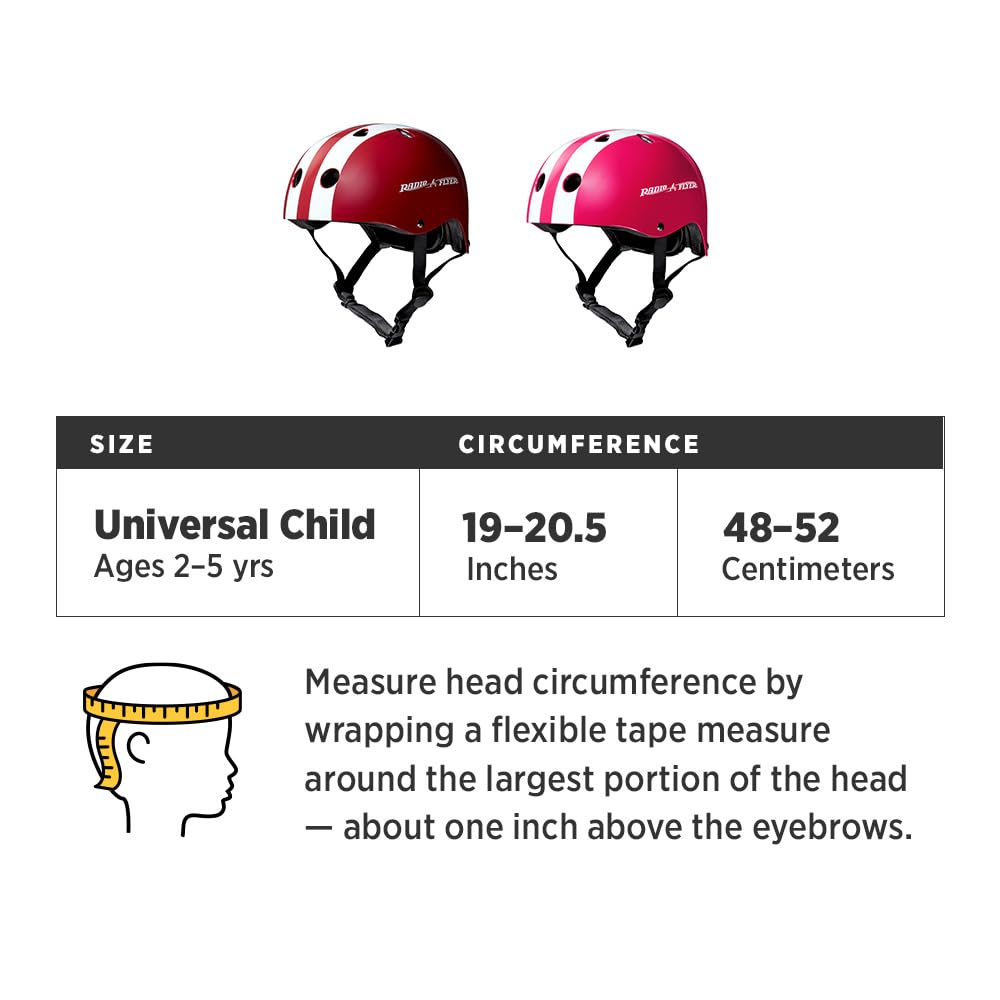 Radio Flyer Pink Toddler Helmet for Kids Ages 2-5 - AC100P | Safe & Comfortable Bike Helmet for Boys & Girls | Perfect for Cycling, Scooters & Outdoor Play