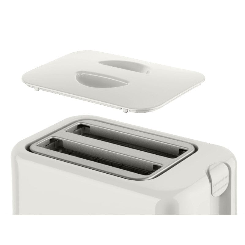 Cornell 2-Slice Pop Up Toaster - White/Black (CTEDC2000WH/CTEDC2000BK) - Perfect for Breakfast, Office, Dorm & Small Kitchens