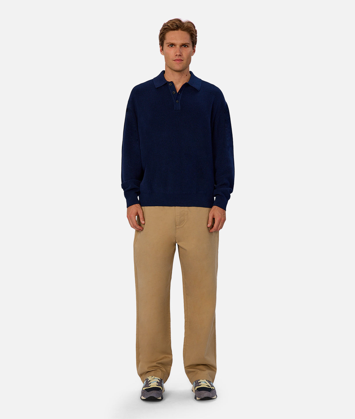 The Hamilton Knitted Polo Shirt for Men - Premium Cobalt Blue Cotton Casual Wear for Office & Weekend Outings