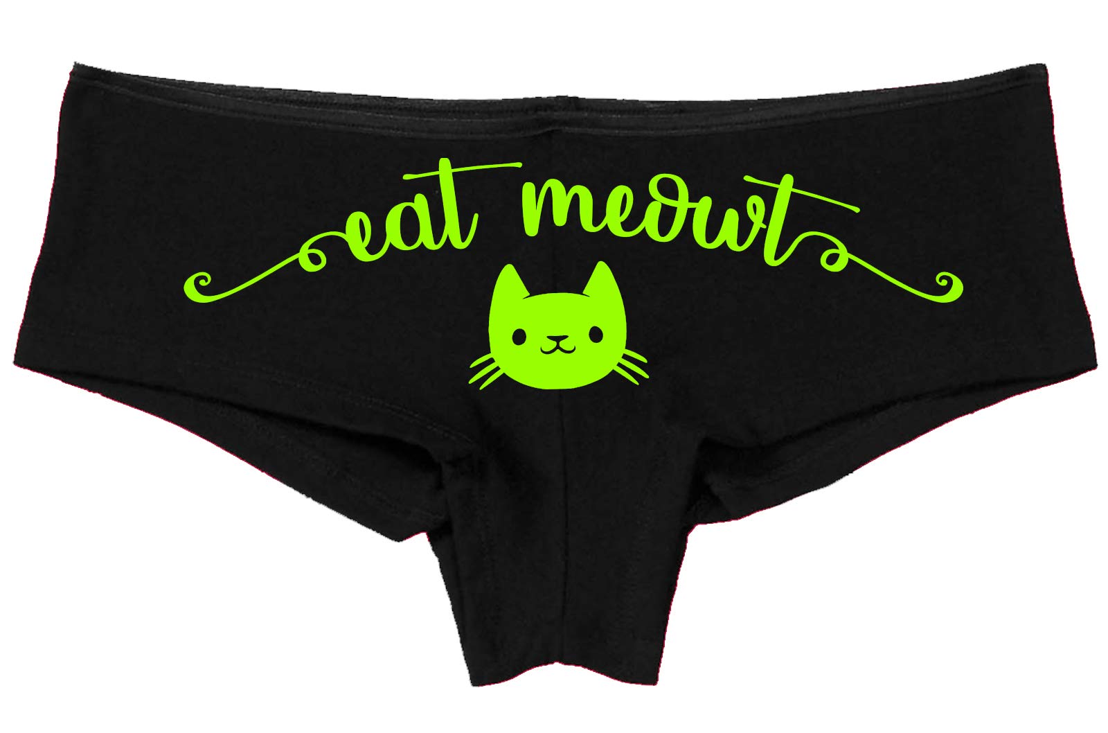Funny Cat Lingerie - 'Eat Meowt' Playful Kitten Panties for Oral Sex Roleplay | Perfect for Couples Costume & Naughty Pet Play