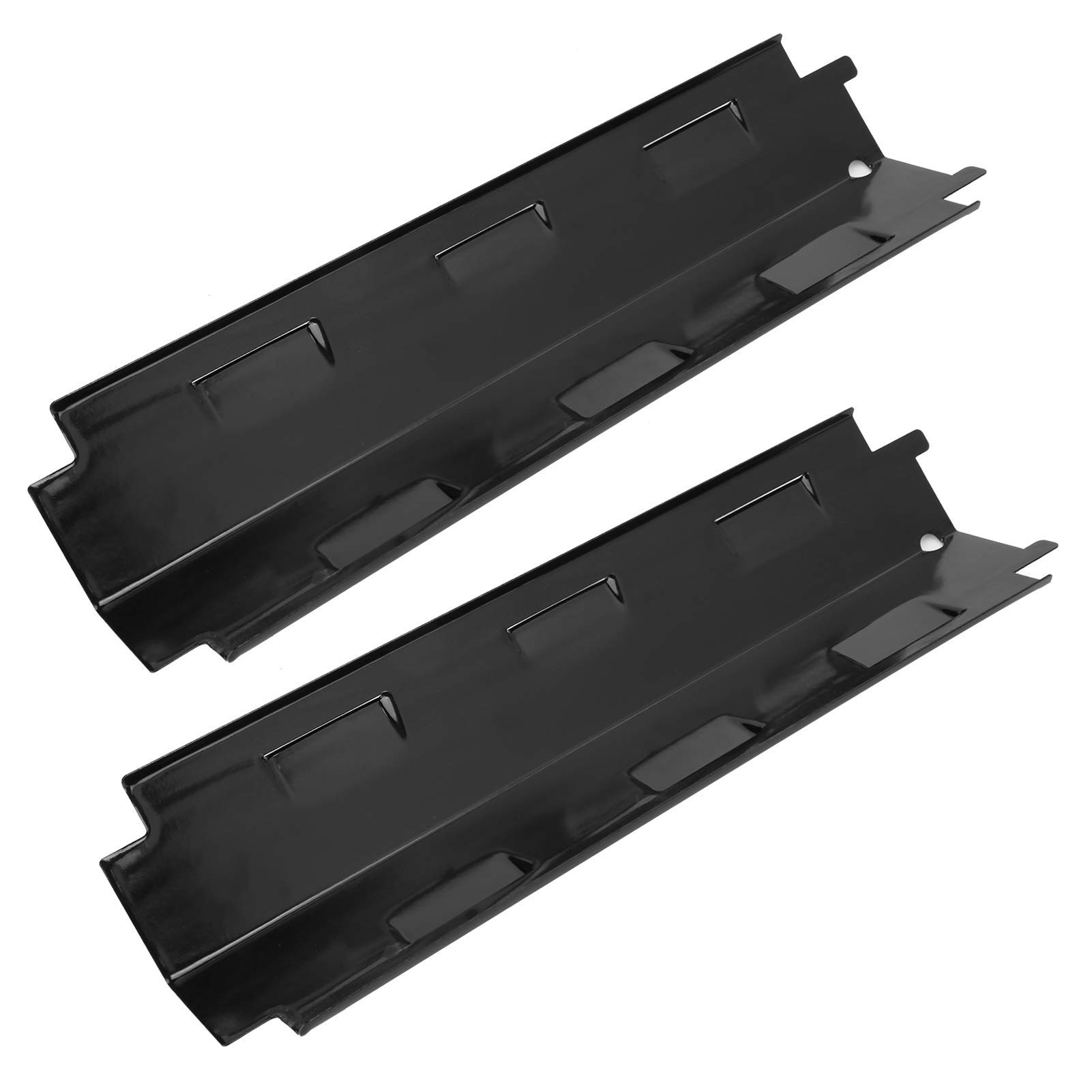 2Pcs Stainless Steel Gas Grill Heat Shield & Flame Tamer - Replacement Heat Plates for Char-Broil, Weber, Nexgrill - BBQ Grill Repair Kit for Burner Protection (Perfect for Backyard Cookouts & Camping Trips)