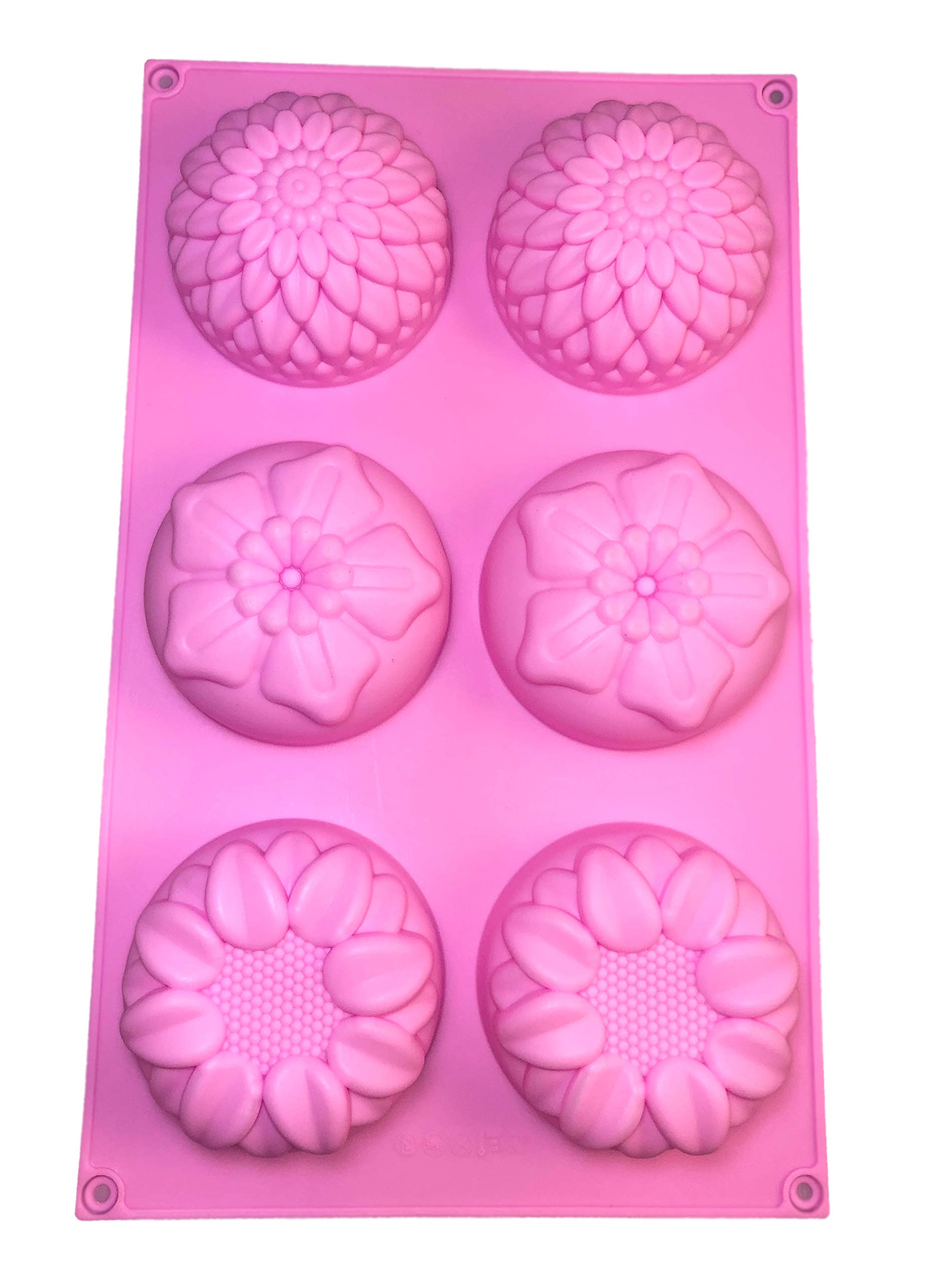 2-Pack Sunflower Chocolate Soap Candy Mold - Silicone Baking Tray for DIY Party Favors, Wedding Decorations & Holiday Treats