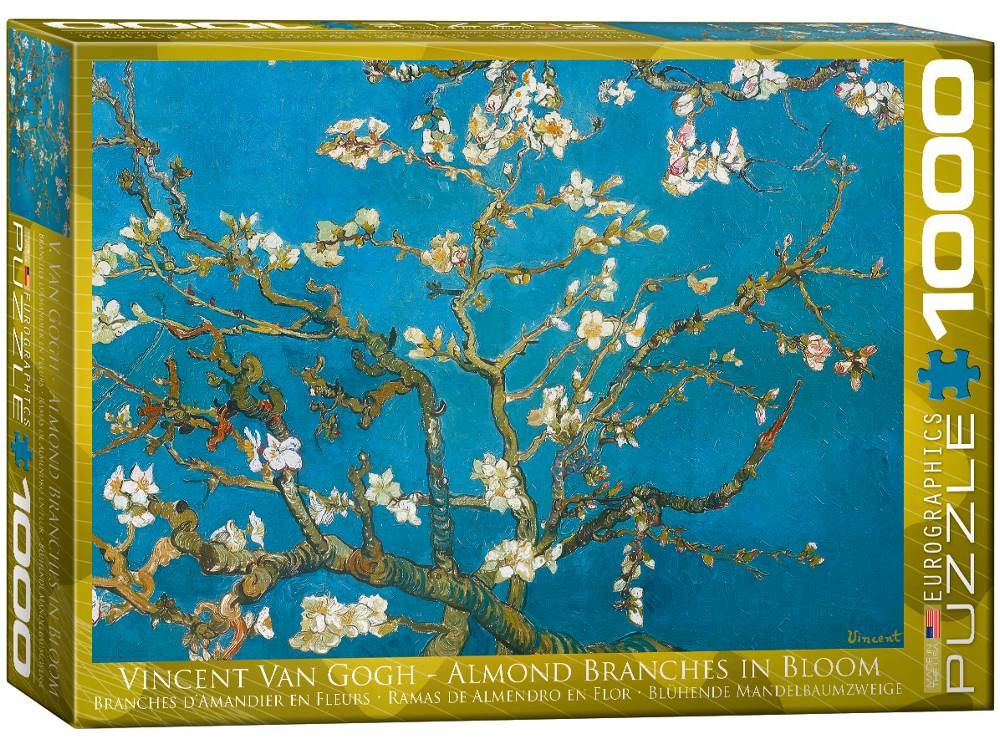 Eurographics 1000-Piece Jigsaw Puzzle - Van Gogh Almond Blossom Art Puzzle for Adults, Premium Quality Puzzle Pieces, Perfect for Relaxation & Home Decor