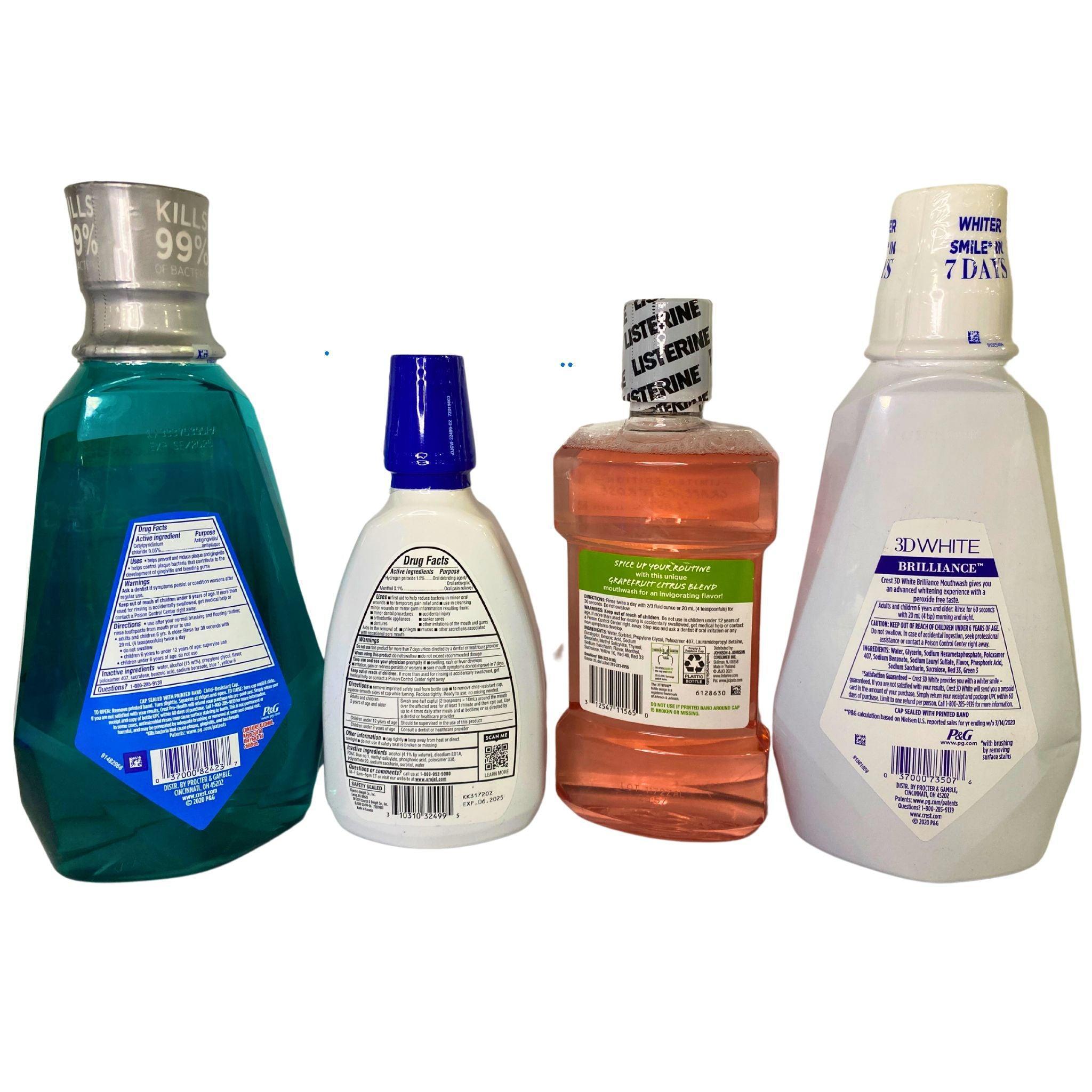 50 Pcs Assorted Mouthwash Variety Pack - Fresh Breath Oral Care for Home, Travel & Office Use