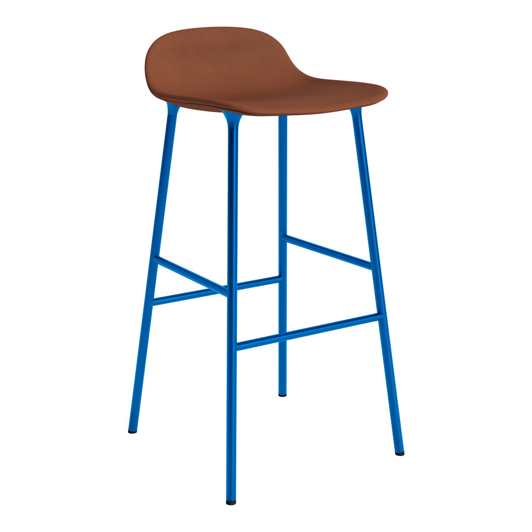Modern Form Bar Stool with Metal Legs & Upholstered Seat - Perfect for Kitchen Islands, Home Bars & Commercial Use