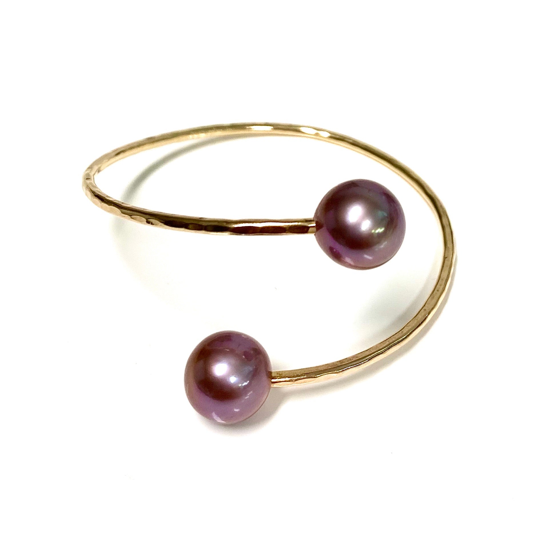LEIA Cuff Bracelet with Purple Edison Pearls - Elegant Jewelry for Women, Perfect for Weddings, Parties & Special Occasions