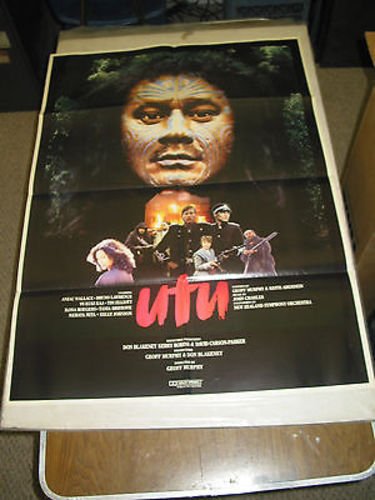 Original UTU U.S One Sheet Movie Poster Featuring Bruno Lawrence - Perfect for Film Collectors, Home Theater Decor & Vintage Memorabilia Displays