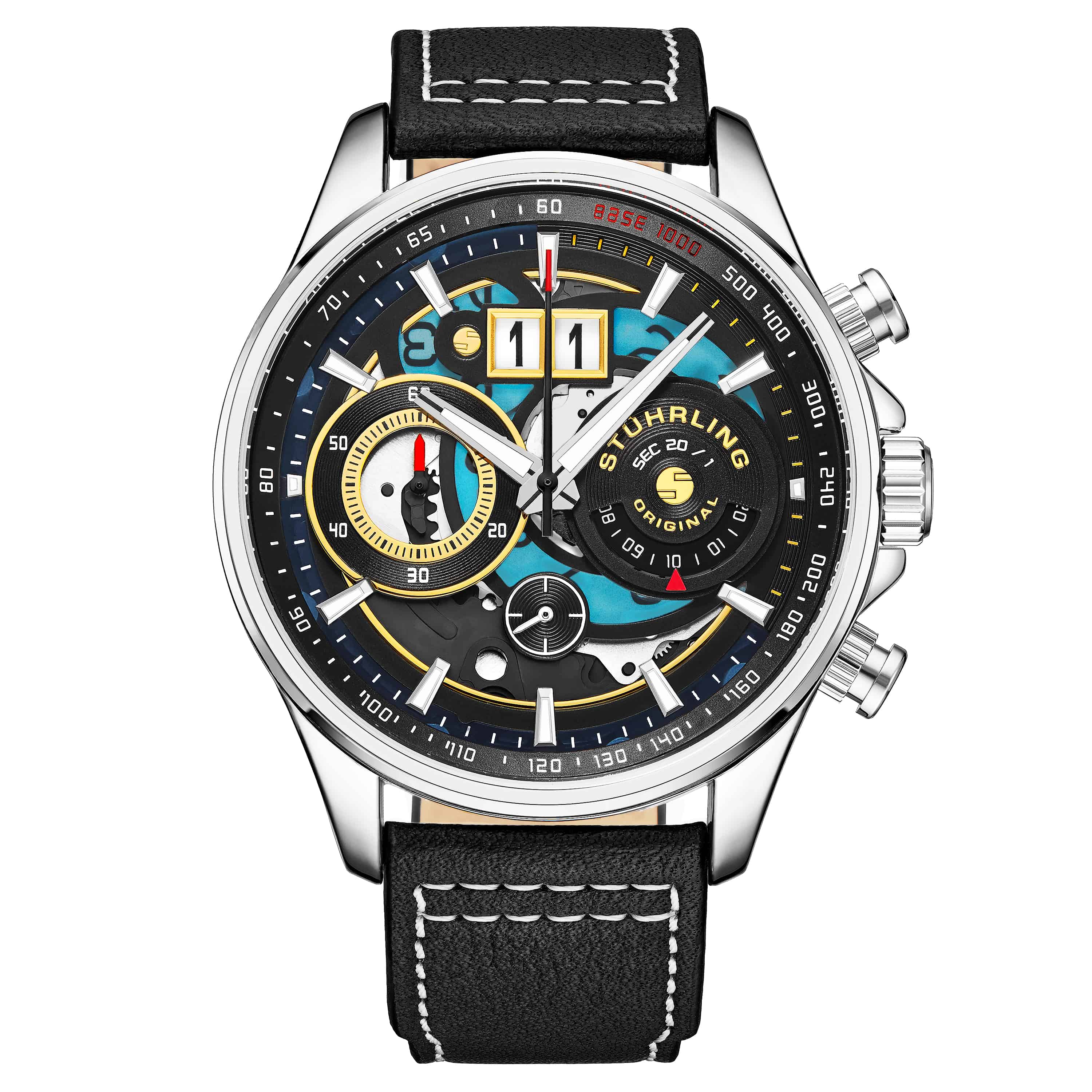Ace Aviator Chronograph & Tachymeter 923 Quartz 45mm Men's Watch - Stylish Pilot Watch for Aviation Enthusiasts & Everyday Wear