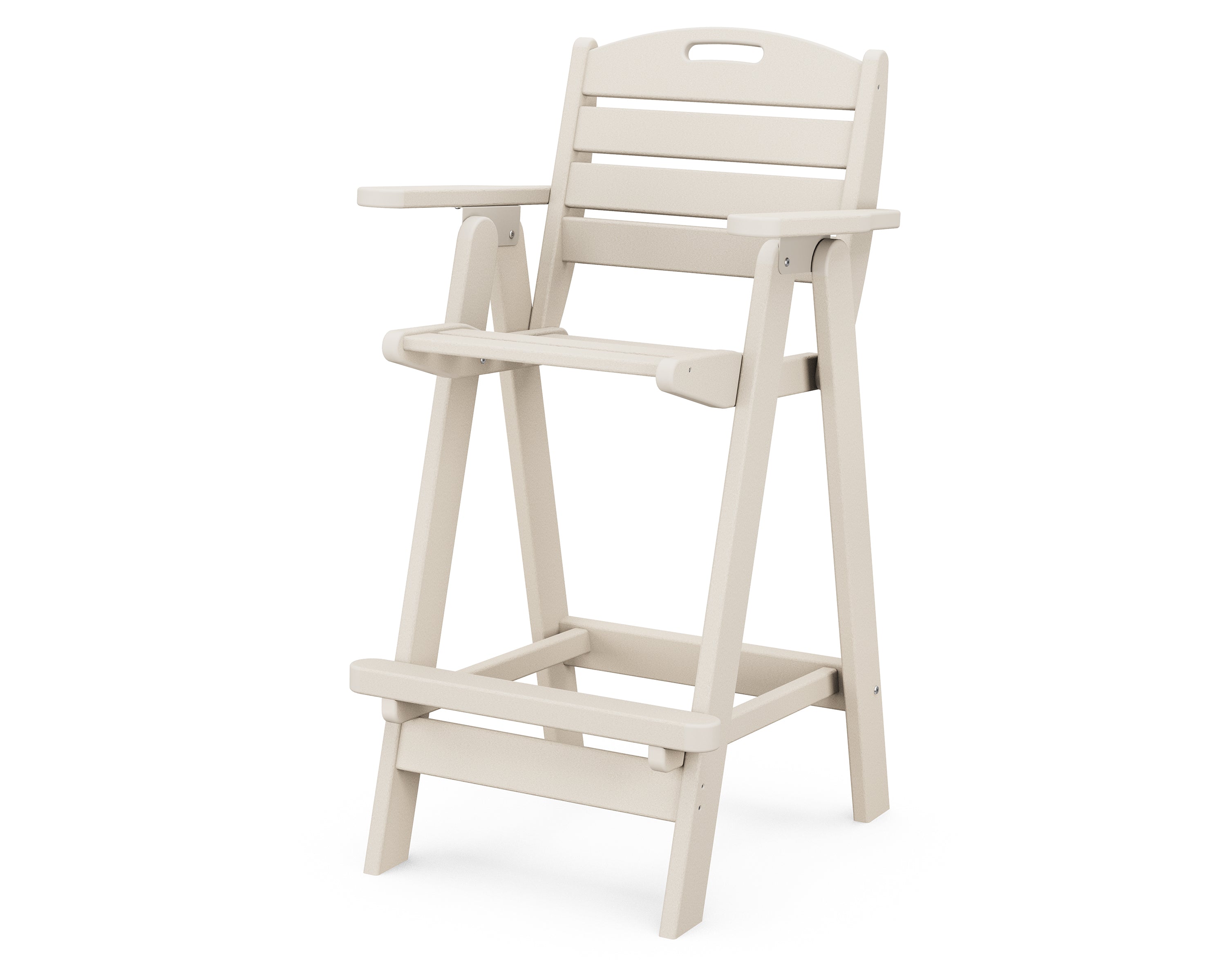 POLYWOOD Nautical Bar Chair - Waterproof & Durable Outdoor Bar Stool for Patio, Poolside, or Deck - Perfect for Beach House, Backyard, and Coastal Decor