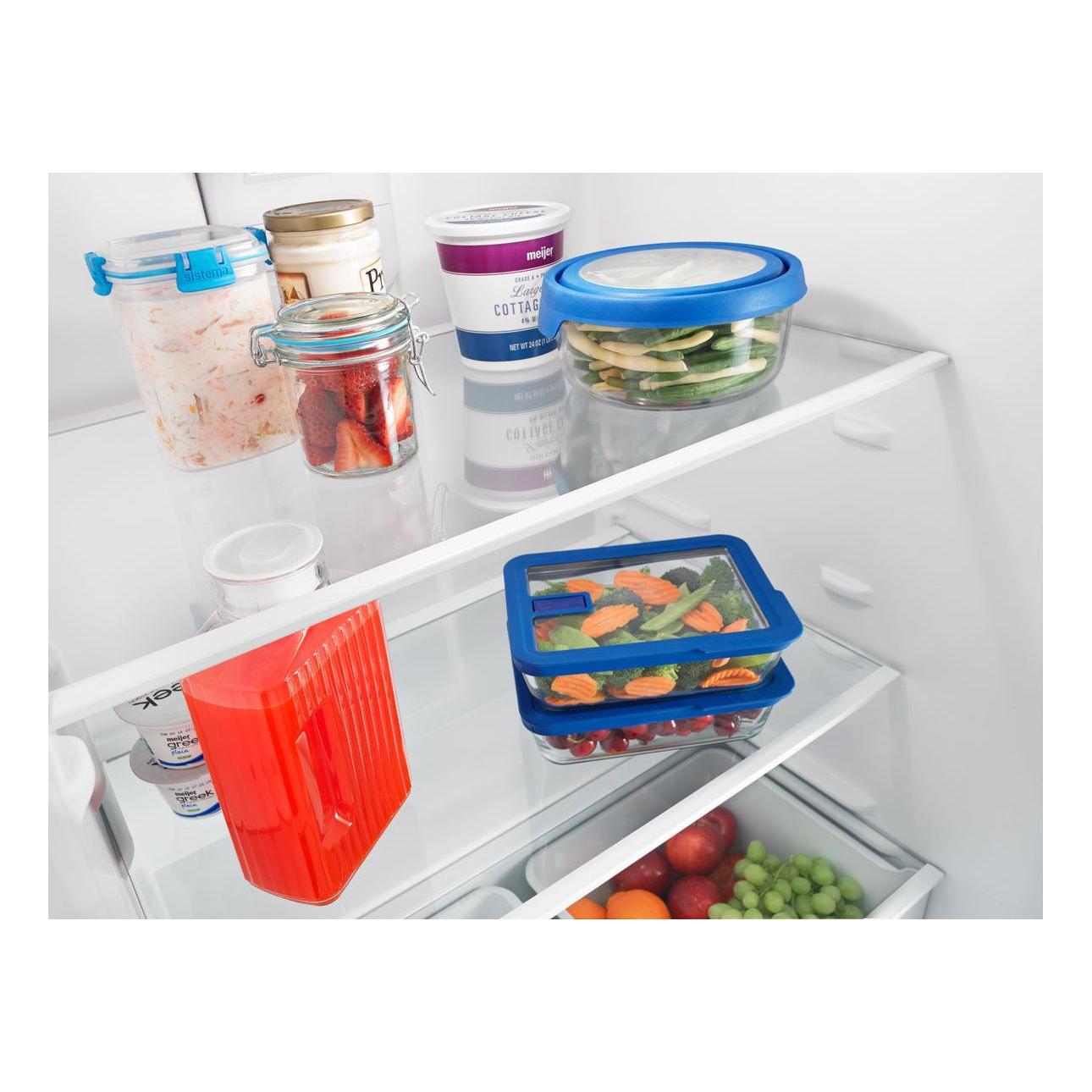 Amana 30-Inch 18 cu.ft. Top Freezer Refrigerator with Adjustable Shelves - Perfect for Kitchens, Apartments & Small Spaces (Model ART318FFDW)
