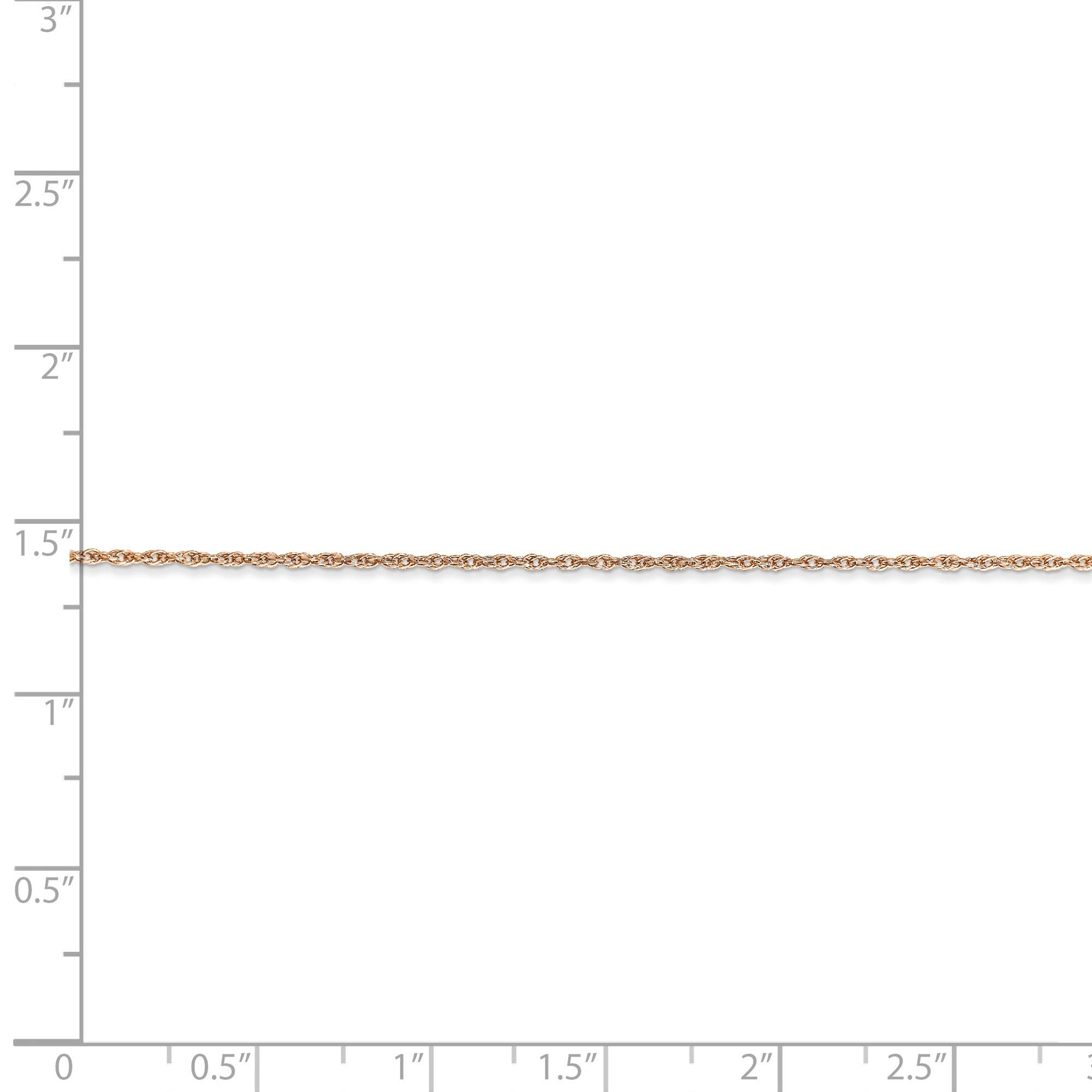 14K Rose Gold 0.8mm Lightweight Baby Rope Chain Necklace for Women - Dainty Delicate Jewelry Gift for Her - Perfect for Everyday Wear, Layering & Special Occasions