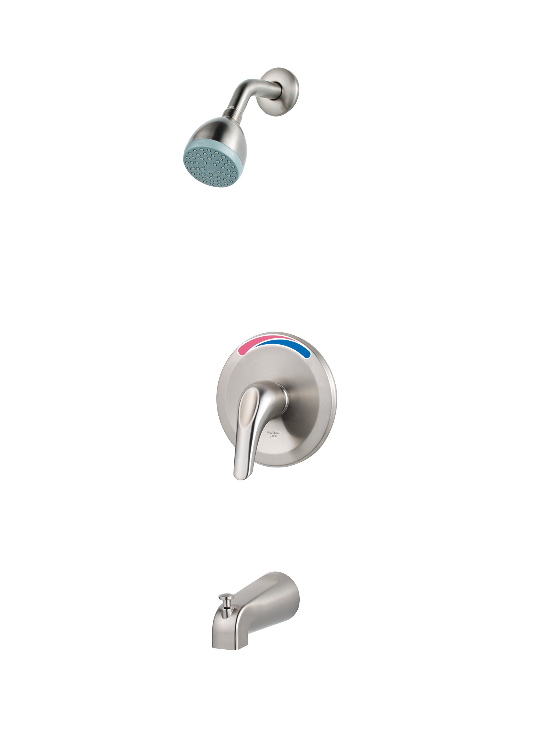 Pfister R89030K Pfirst Series 1-Handle Tub & Shower Trim Kit in Brushed Nickel Finish - Durable Bathroom Faucet for Modern Home & Spa Experience
