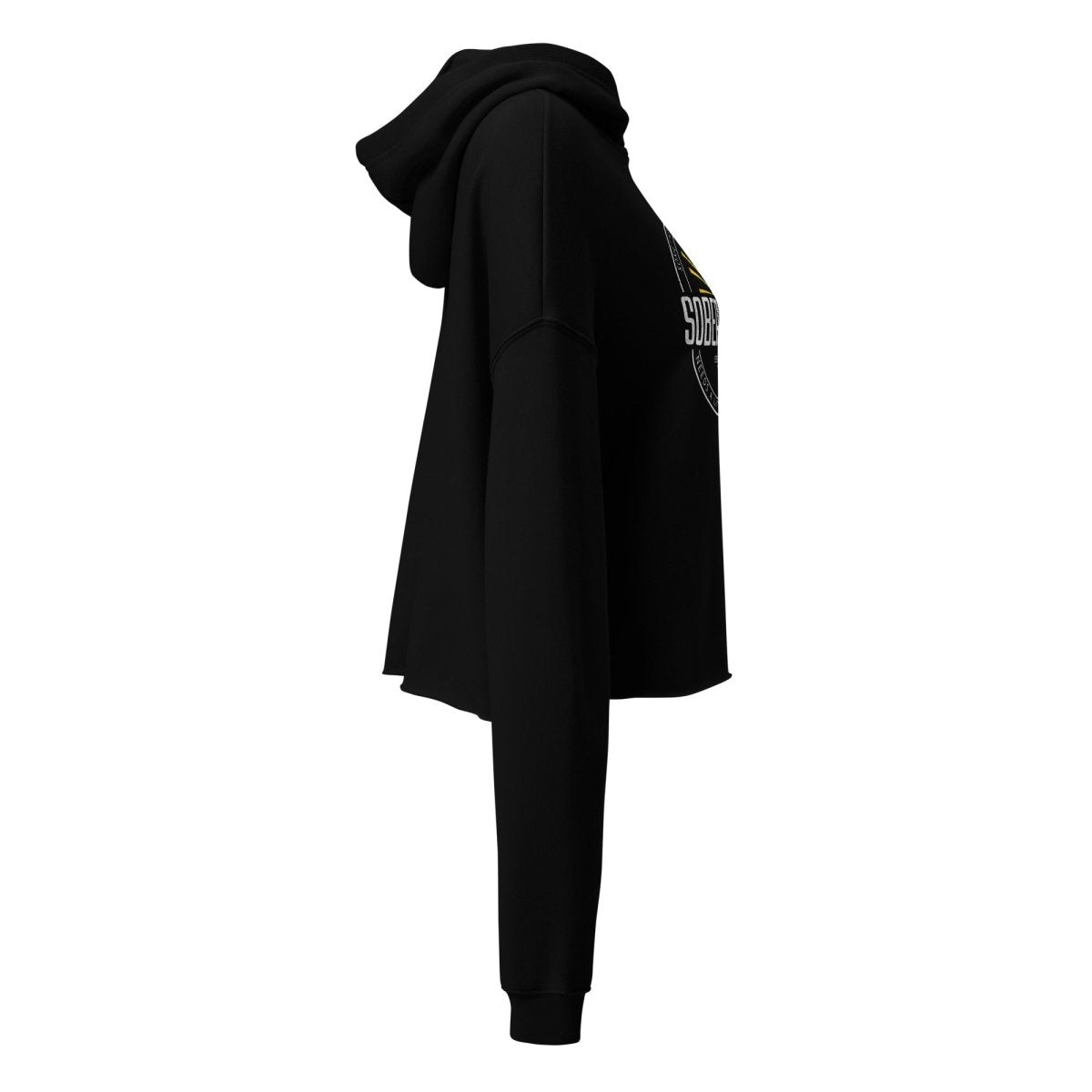 Stylish Sobervation Crop Hoodie for Women - Trendy Pullover Sweatshirt for Casual Wear, Gym, and Outdoor Activities
