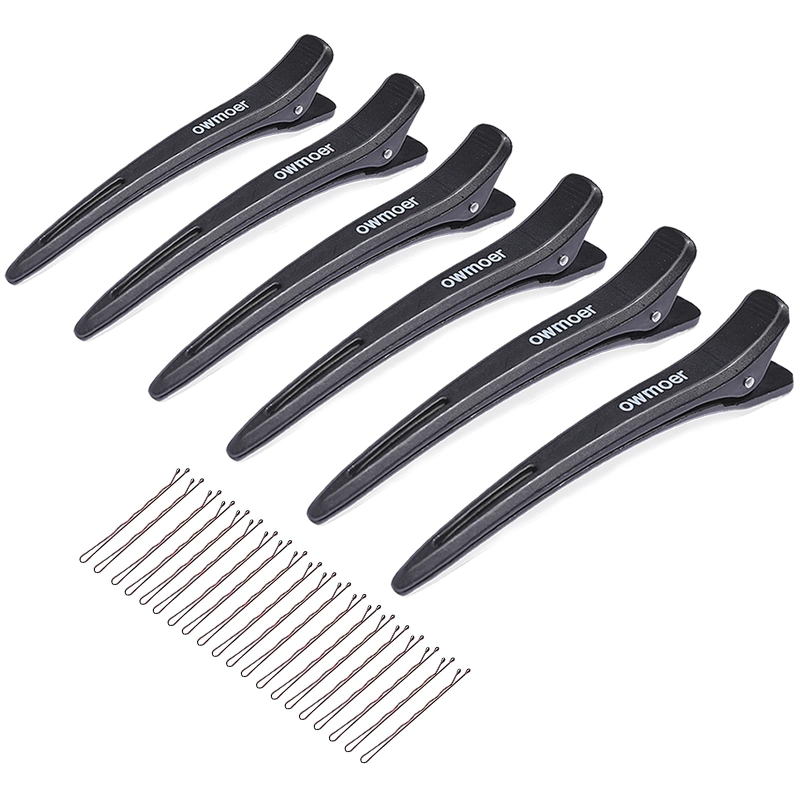 6pcs Professional Anti-Slip Duckbill Hair Clips for Men & Women - Non-Deformable Barber Hair Clips for Styling Long Hair - Perfect for Salon, Home Haircuts & DIY Hairstyles