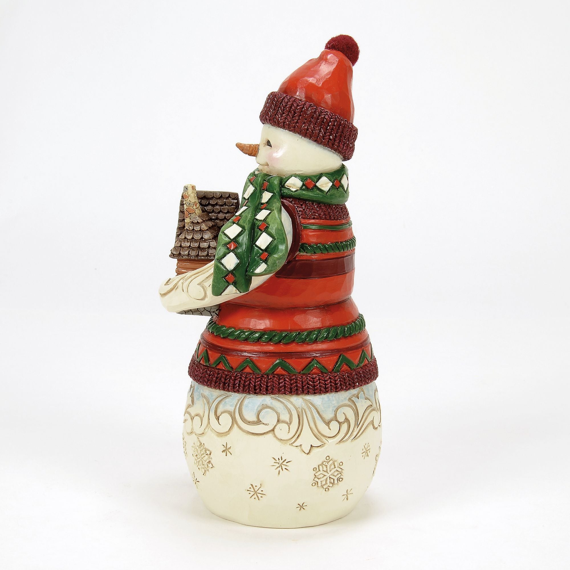 Christmas at Lodge Snowman Figurine - Festive Holiday Decor for Home, Office & Christmas Tree | Perfect for Winter Decorations & Gift Giving