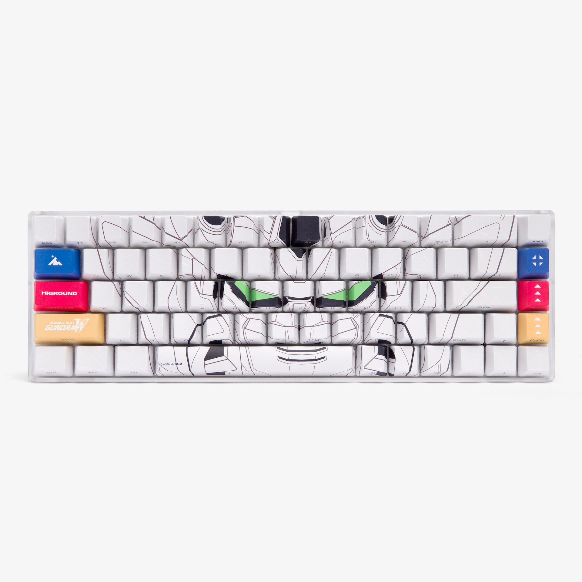 Gundam Basecamp 65% Mechanical Keyboard - Admiral White - Compact RGB Gaming Keyboard for PC/Mac - Perfect for Esports, Typing & Office Work