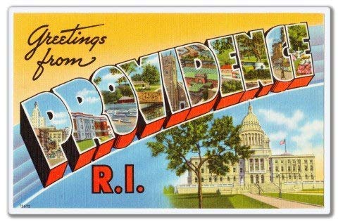 Providence Rhode Island Souvenir - Silver Chrome Spinning Double-Sided Keychain Keyring | Perfect for Travel Gifts, Car Keys & Backpack Accessories