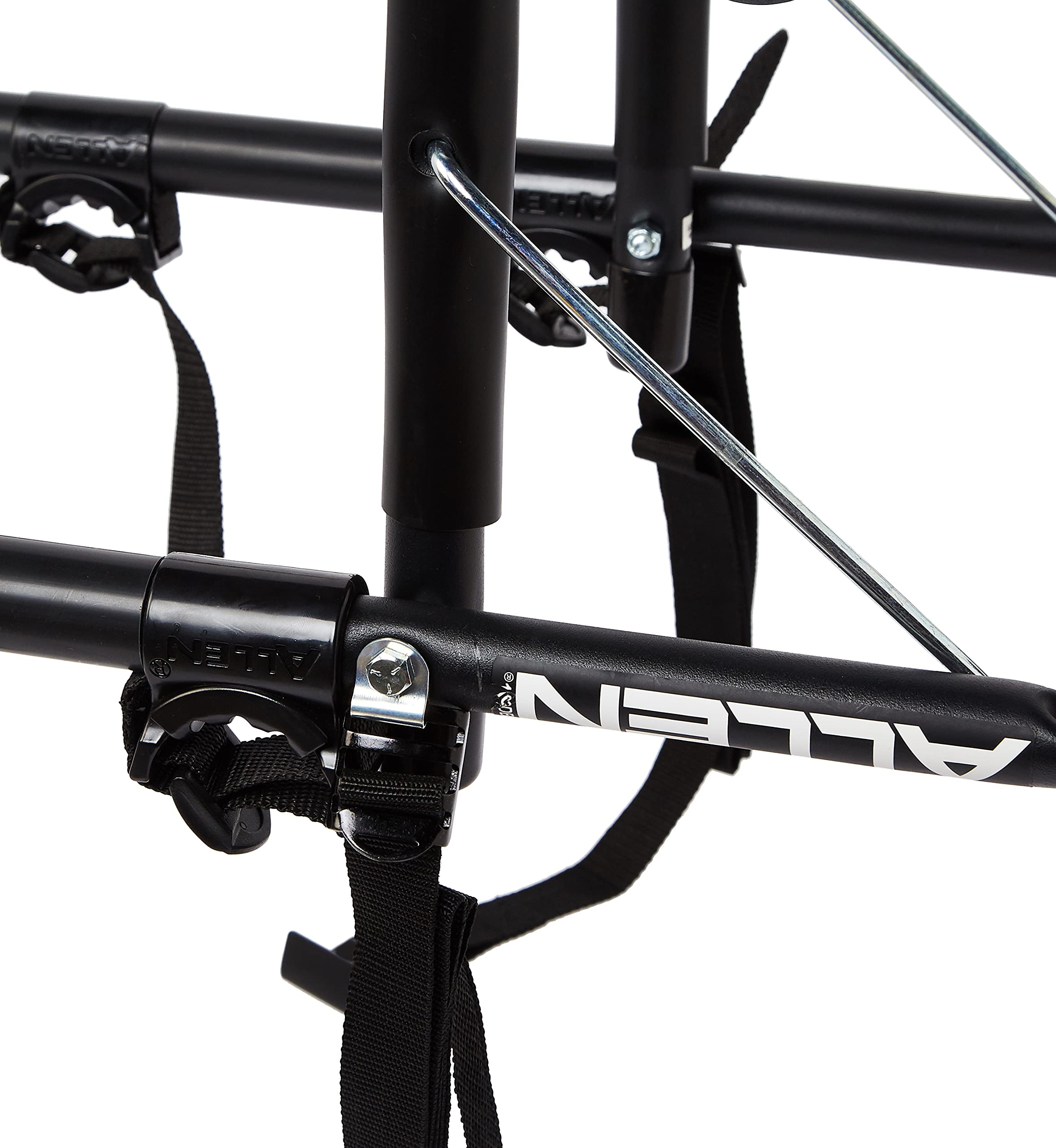 Allen 103DB Deluxe 3-Bike Trunk Mount Rack - Heavy Duty Bicycle Carrier for Cars (Black/Silver) - Perfect for Road Trips, Camping & Family Outings
