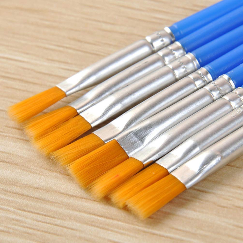 Exceart 50pcs Oil Painting Brush Set - Nylon Artist Brushes for Kids & Students - Perfect for Canvas & Watercolor Painting