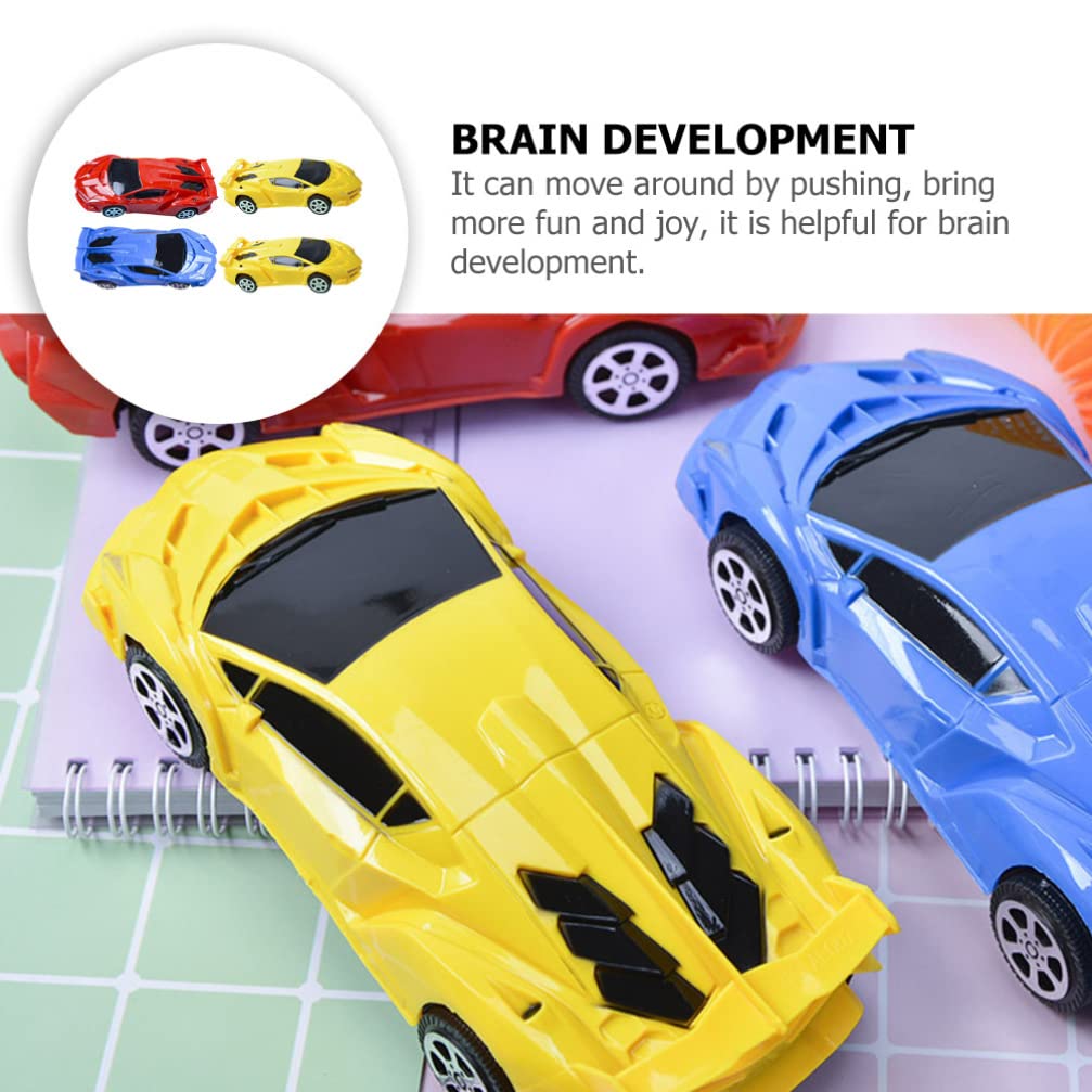 ibasenice 4-Piece Friction Powered Construction Toy Cars Set - Pull Back Vehicles for Kids, Adorable Push Cars for Toddlers - Perfect for Indoor Play, Birthday Gifts & Early Learning Development