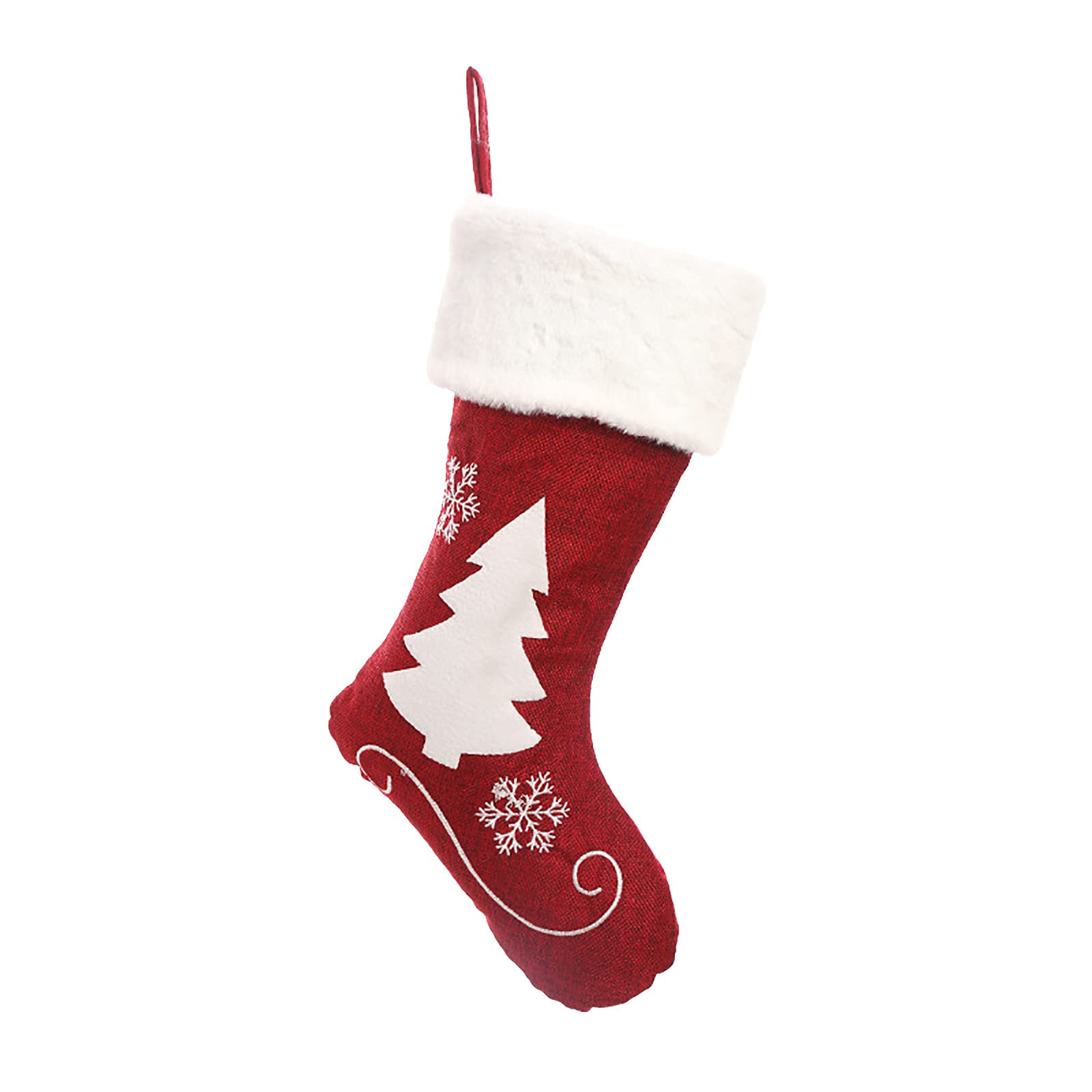 3D Swedish Plush Gnome Stockings & Pearl Garland - Large Round Christmas Tree Ornaments, Fireplace Hanging Decor for Xmas Holiday (Perfect for Home, Office & Gift Giving)