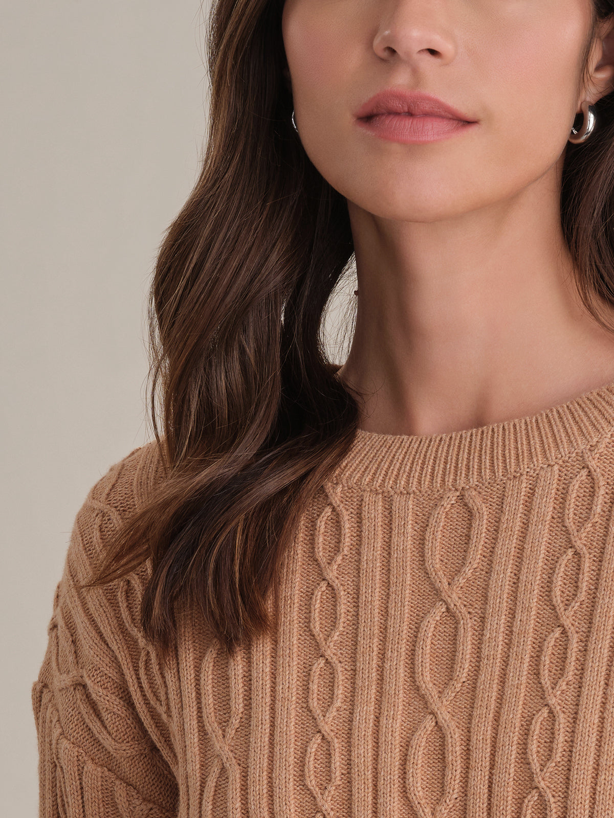 Theresa Women's Cable Knit Cotton Sweater - Cozy & Stylish Pullover for Fall & Winter | Perfect for Casual Outfits, Office Wear & Holiday Gatherings