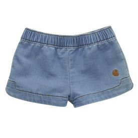 Stylish Light Wash Stretch Denim Shorts for Infants & Toddlers - Perfect for Summer Playtime & Casual Outings