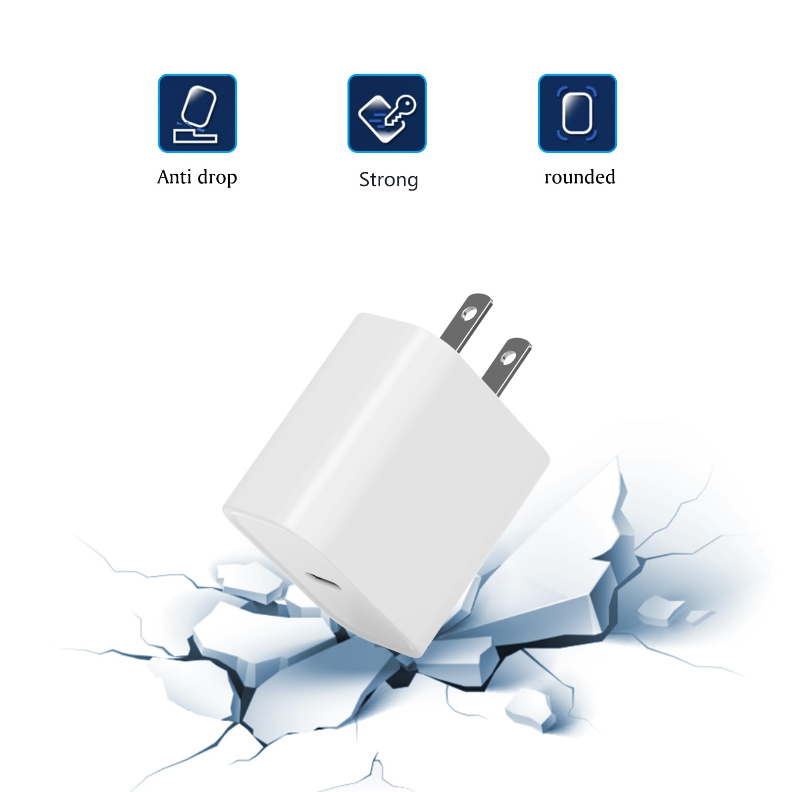 2-Pack USB C Fast Charger for iPhone 14/13/12/11 Pro/Pro Max/XS/XR/X/SE/8 - Includes 6FT Type C to Lightning Cable - Quick Charge Power Adapter for Home, Office & Travel