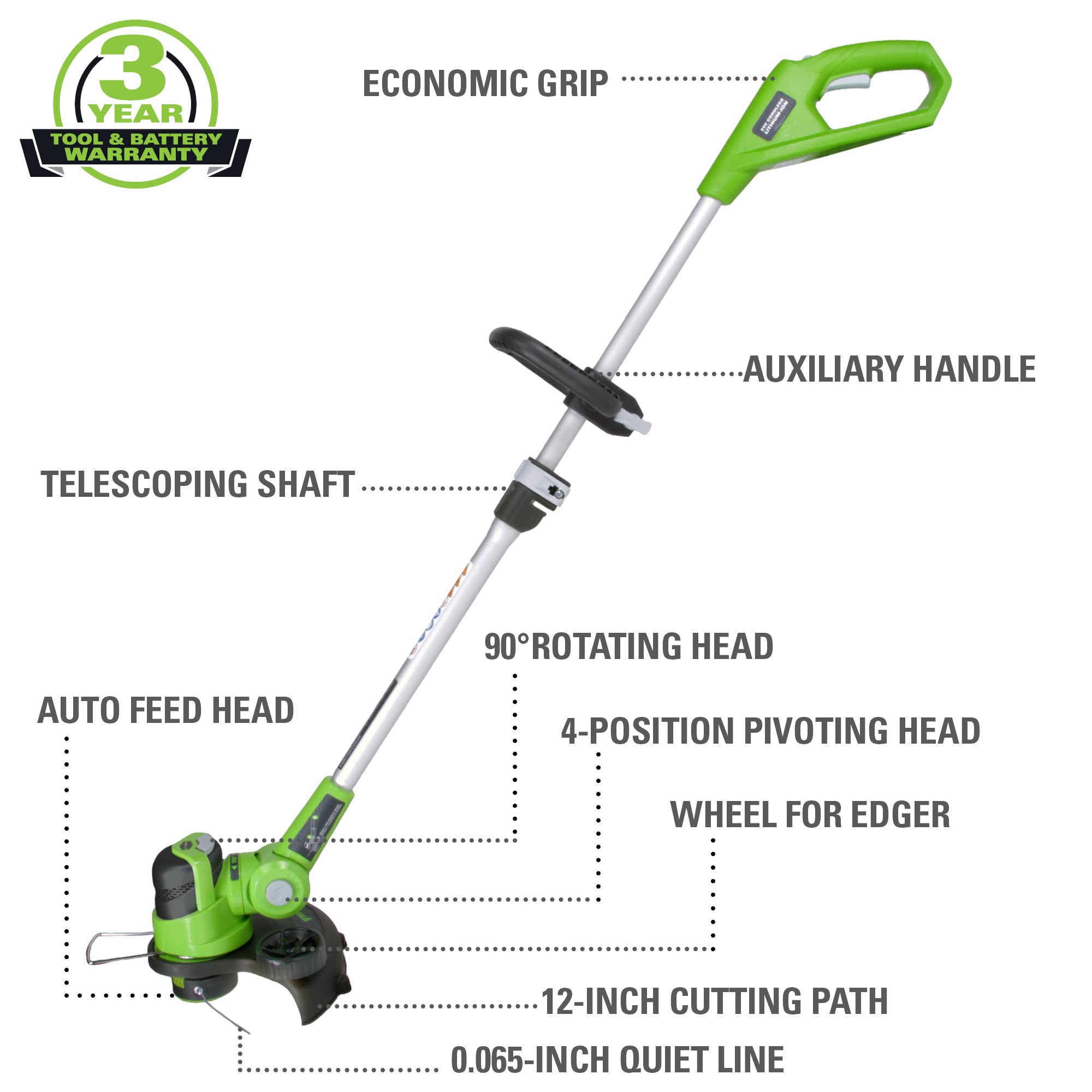 Greenworks 24V Cordless String Trimmer and Leaf Blower Combo Kit with 2Ah USB Battery & Charger - Perfect for Lawn Care, Yard Maintenance, and Garden Trimming