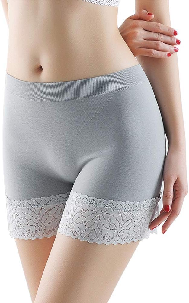 iloveSIA Women's Lace Slip Shorts 3-Pack - Comfortable Boyshort Underwear for Dresses, Anti-Chafing Safety Pants, Breathable Cotton Panties - Perfect for Summer, Skirts & Daily Wear