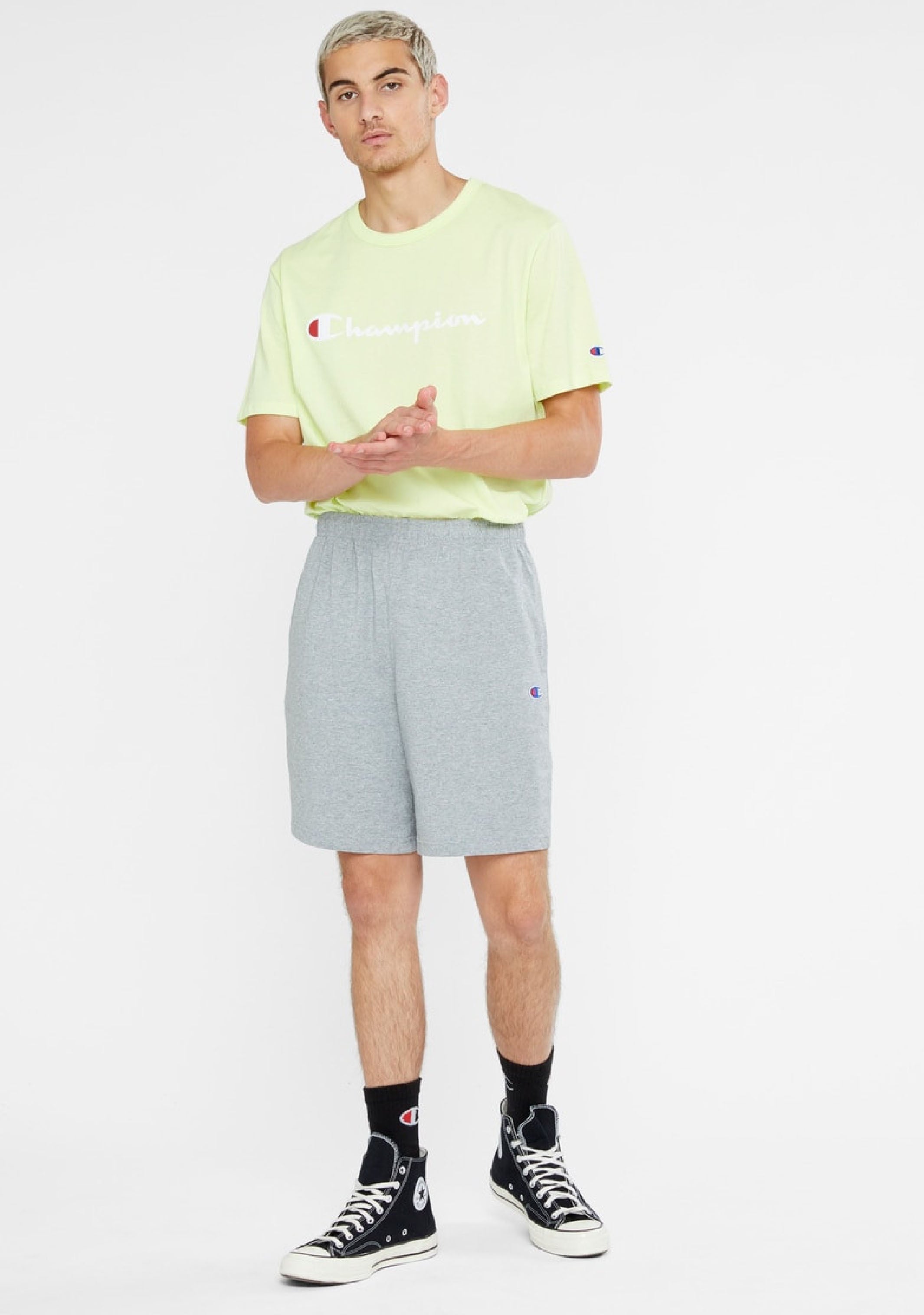 Champion Men's C Logo Jersey Short Sleeve T-Shirt - Comfortable Cotton Tee for Casual Wear, Gym & Everyday Outfits