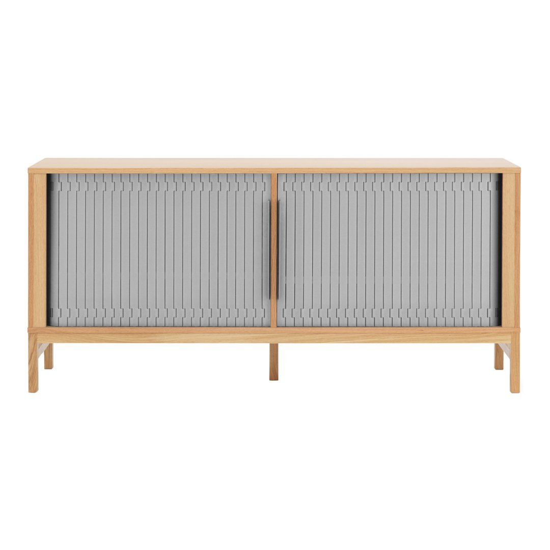 Modern Jalousie Sideboard Buffet Cabinet - Stylish Storage for Dining Room, Living Room & Entryway - Perfect for Organizing Dishes, Linens & Home Decor