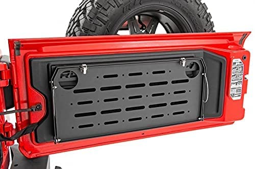 Rough Country Folding Rear Tailgate Table for Jeep Wrangler JL & Unlimited (2018-2024) | Heavy Duty Camping Gear | Perfect for Outdoor Cooking, Picnics & Tailgating