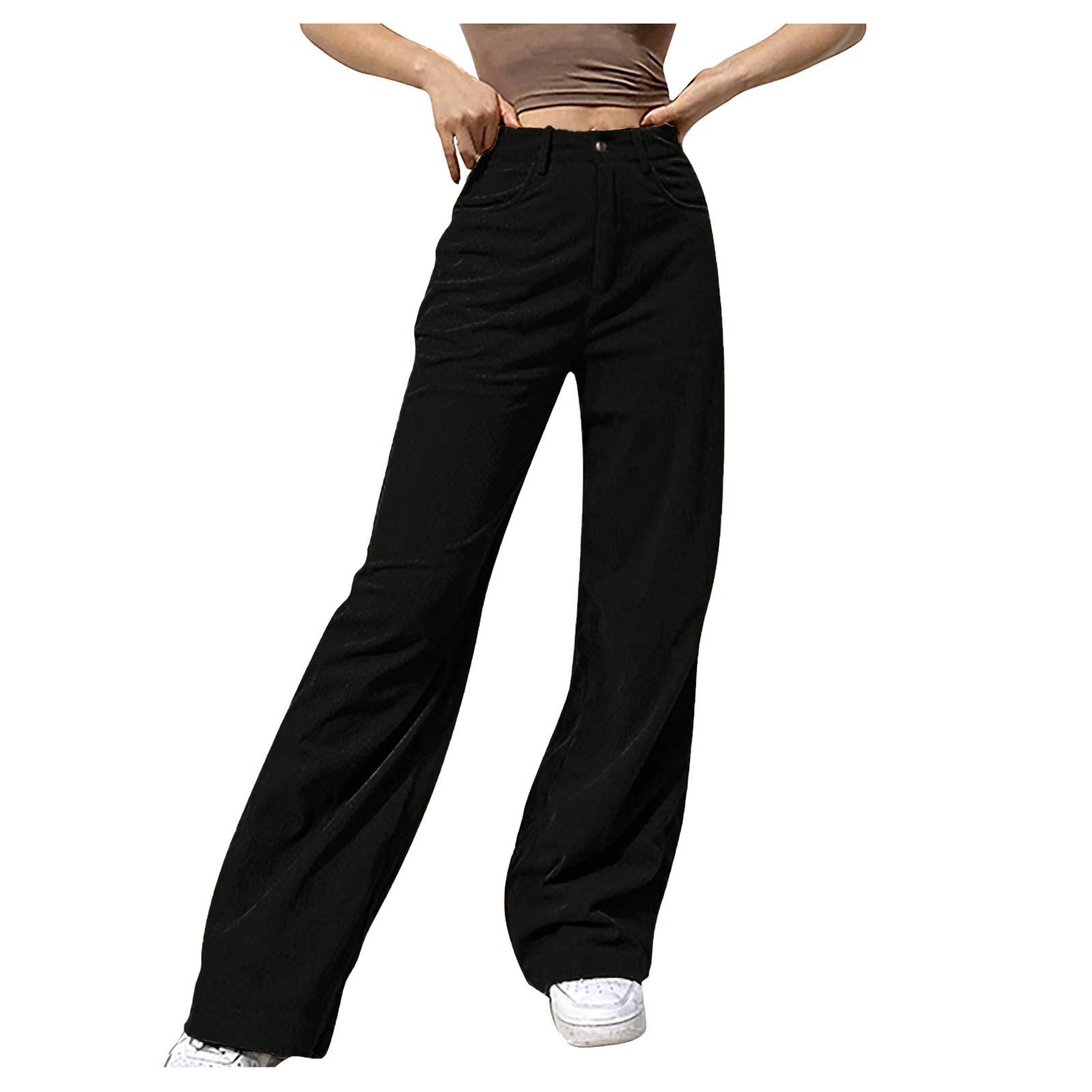 GOGOBO Y2K Fashion Jeans for Women | High Waisted Ripped Jeans, Retro Straight Wide Leg Baggy Denim Pants | Casual Streetwear, 90s Vintage Style, Perfect for Daily Wear & Night Out